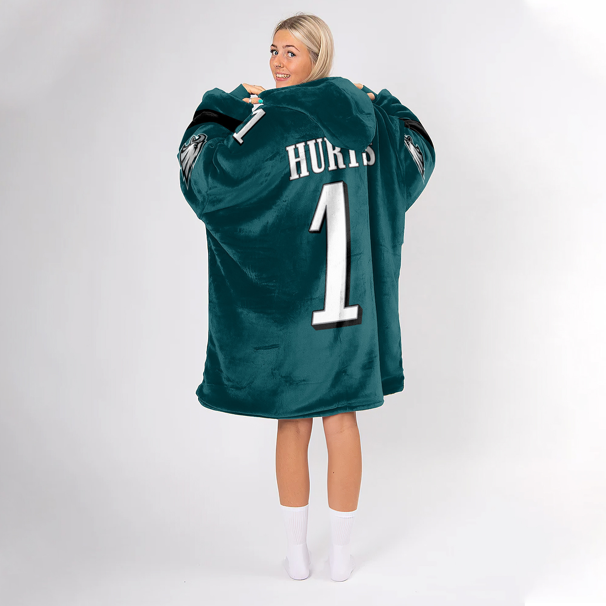 Adult J.H 1 Philadelphia Football Unisex Blanket Hoodie