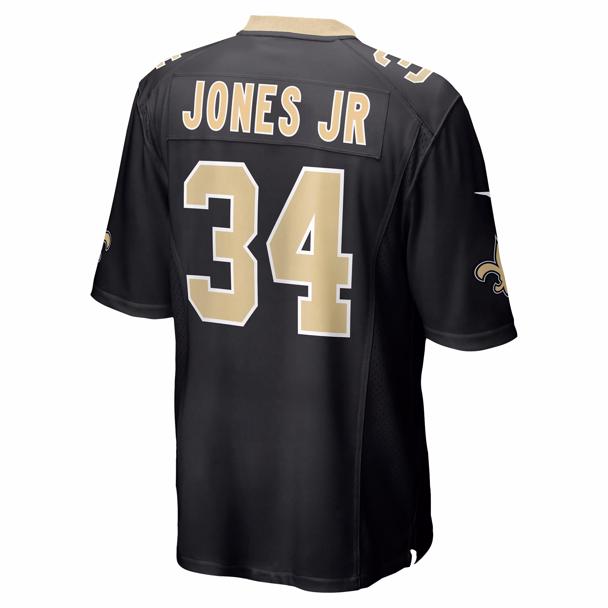 Tony Jones Jr. New Orleans Saints Player Game Jersey - Black