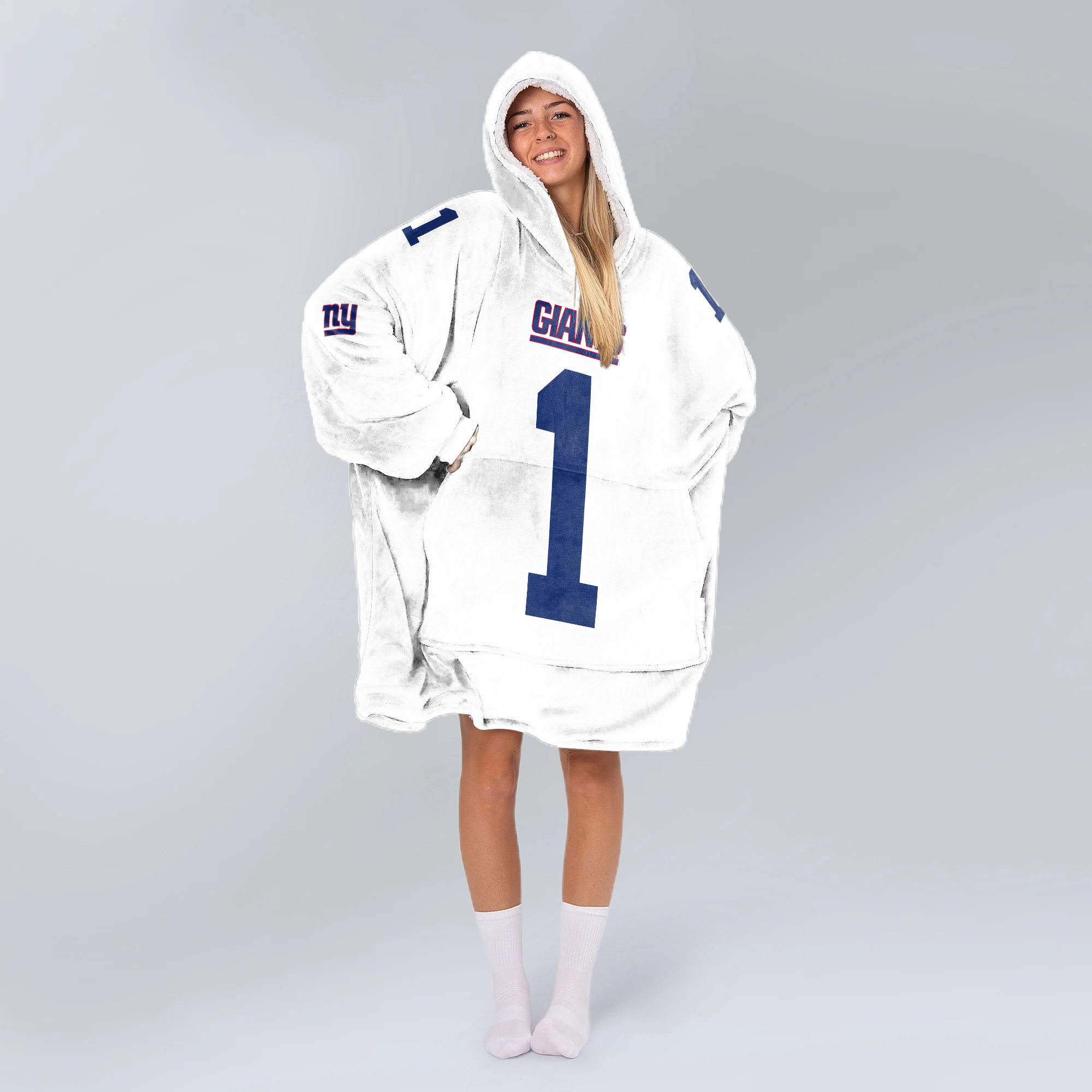 Adult M.N 1 New York G Football Unisex Blanket Hoodie