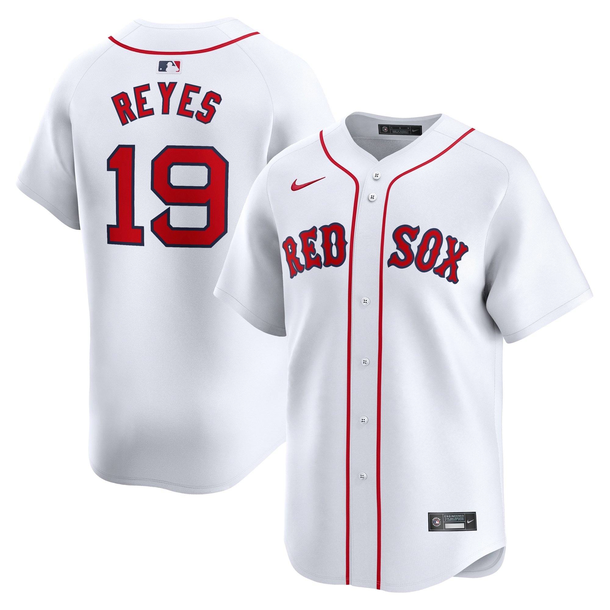 Men's Boston Red Sox Pablo Reyes  White Home Limited Player Jersey
