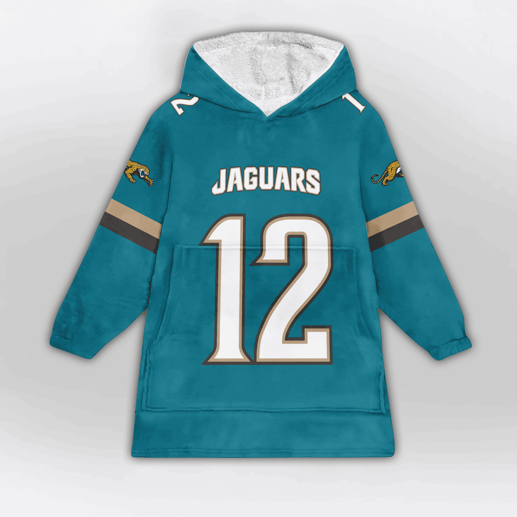 Kid 12 Jacksonville Football Unisex Blanket Hoodie