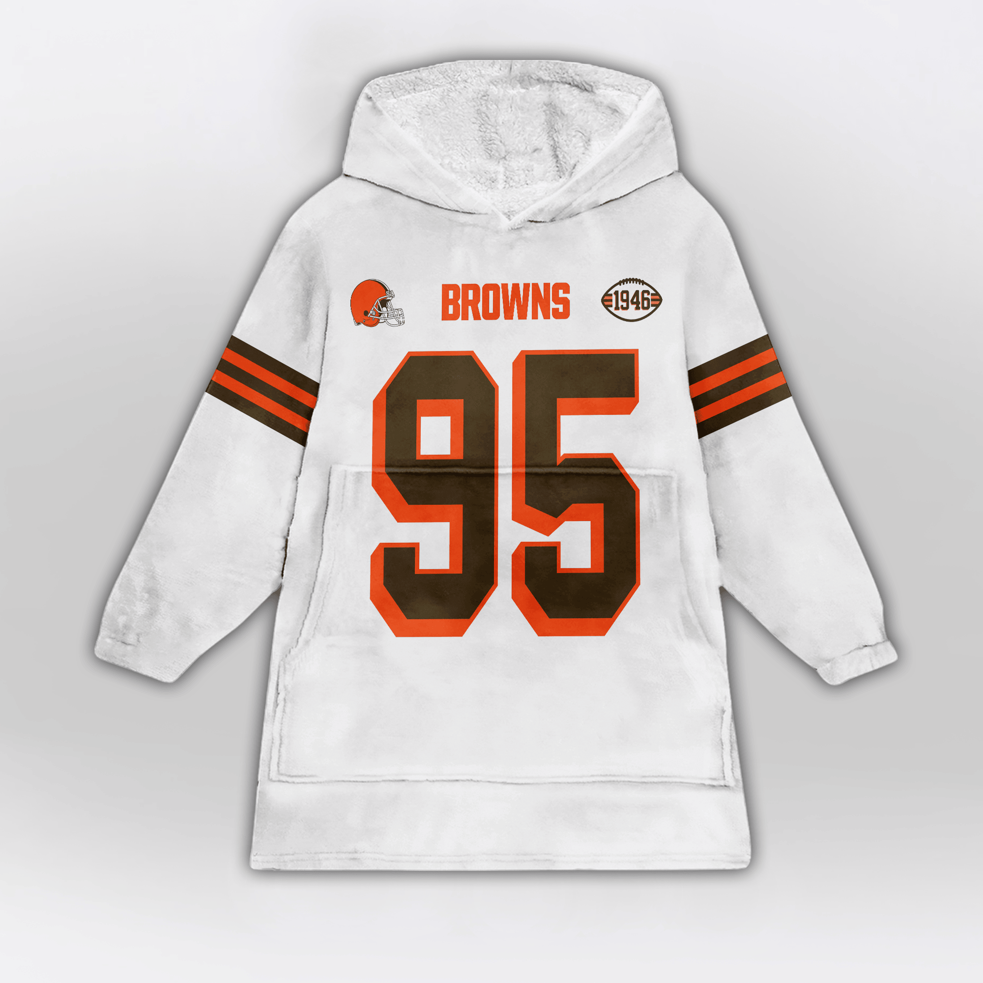 Adult M.G 95 Captain Cleveland Football Unisex Blanket Hoodie