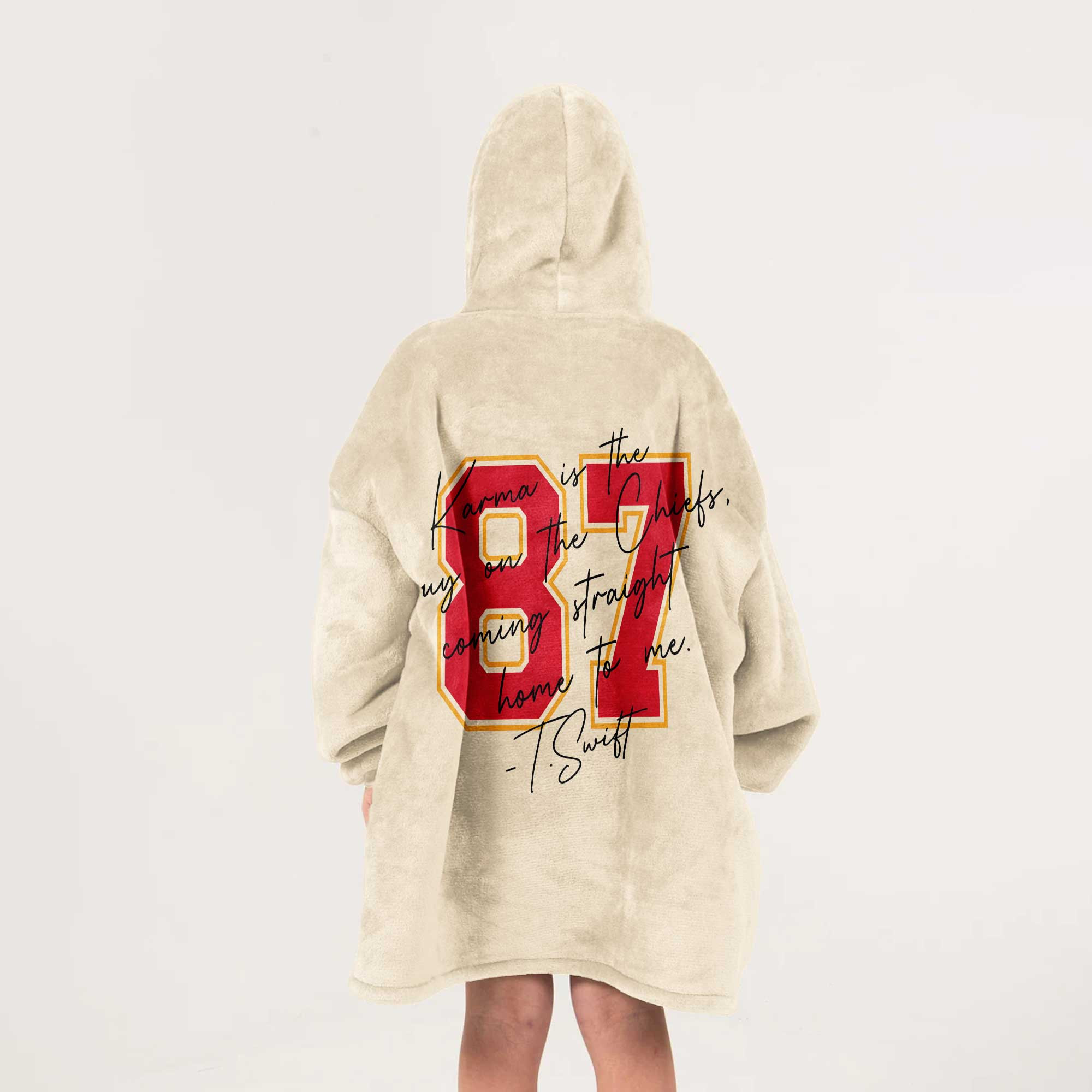 Kid Swiftie 87 Kansas City Football Unisex Blanket Hoodie