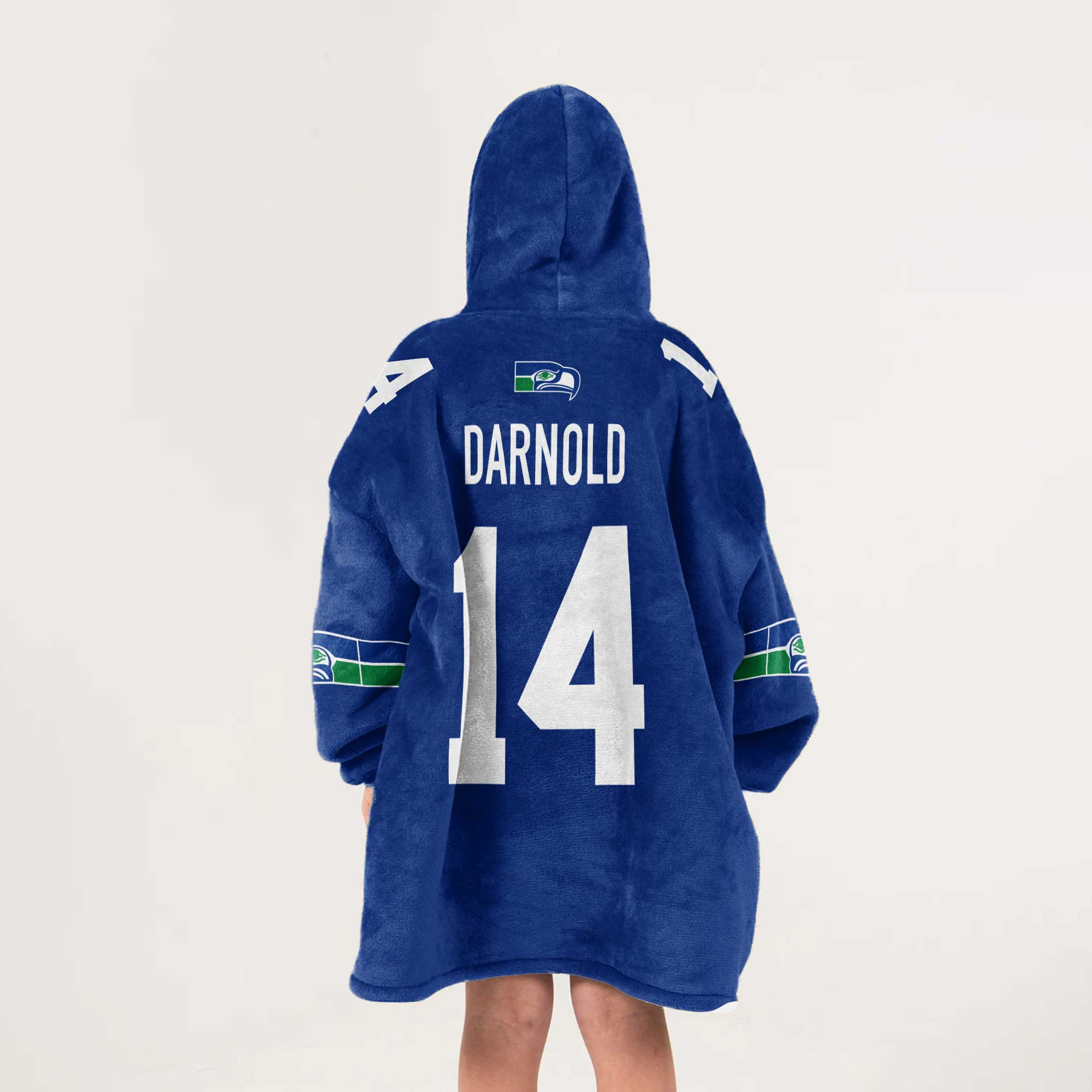 Kid 14 Seattle Football Unisex Blanket Hoodie