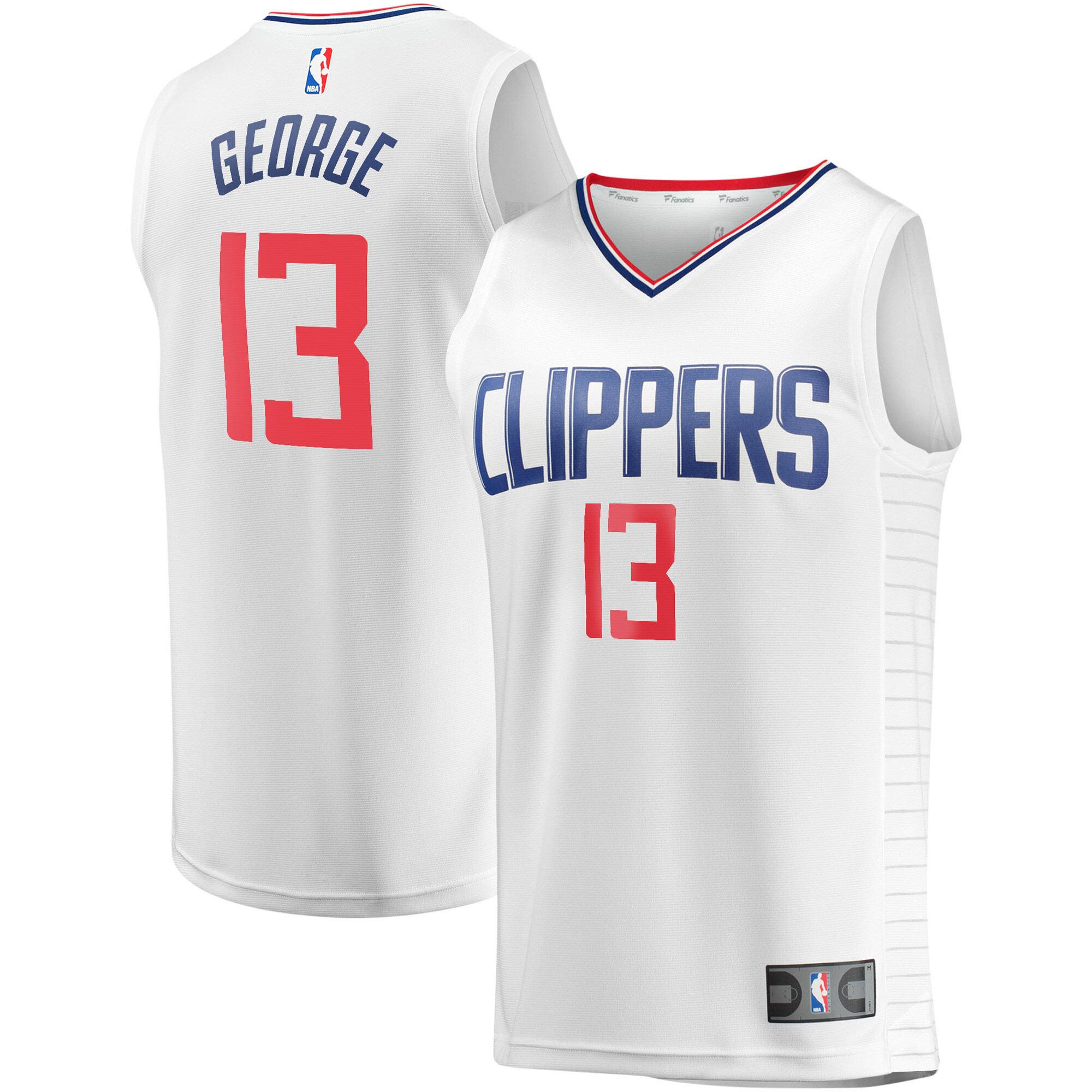Paul George LA Clippers  Youth Fast Break Player Jersey - Association Edition - White