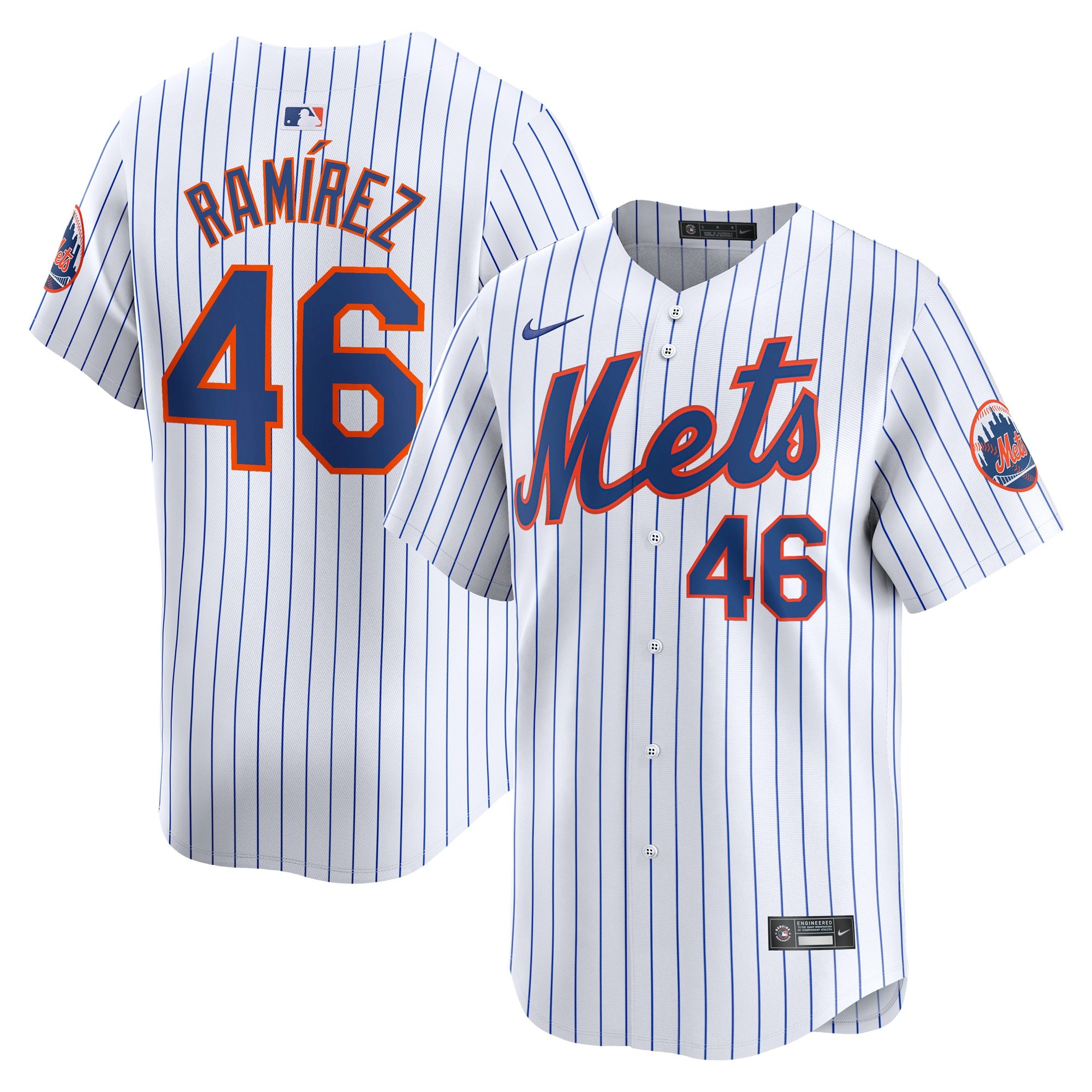 Men's New York Mets Yohan Ramirez  White Home Limited Player Jersey