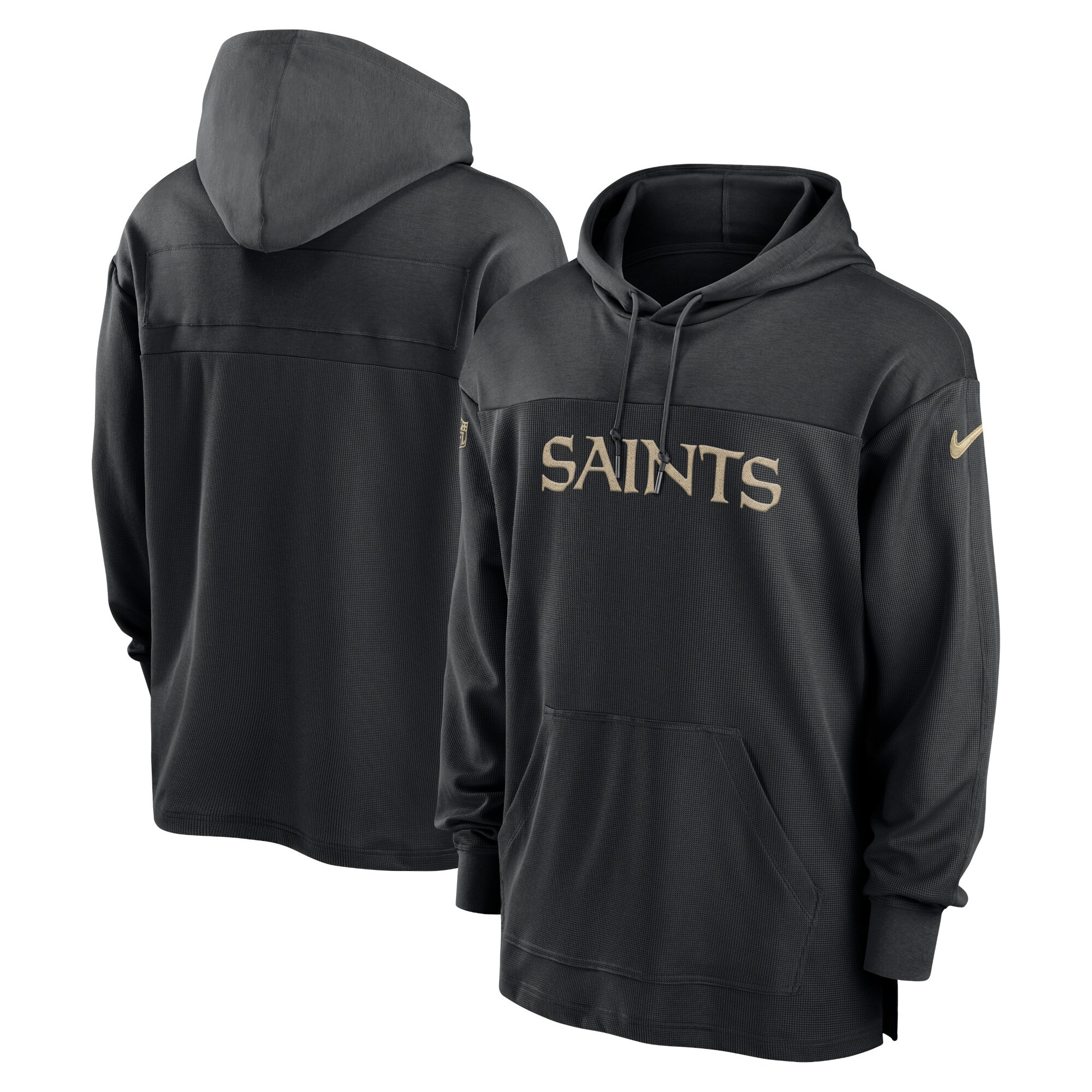 New Orleans Saints 2023 Sideline Lightweight Performance Hooded Top - Black