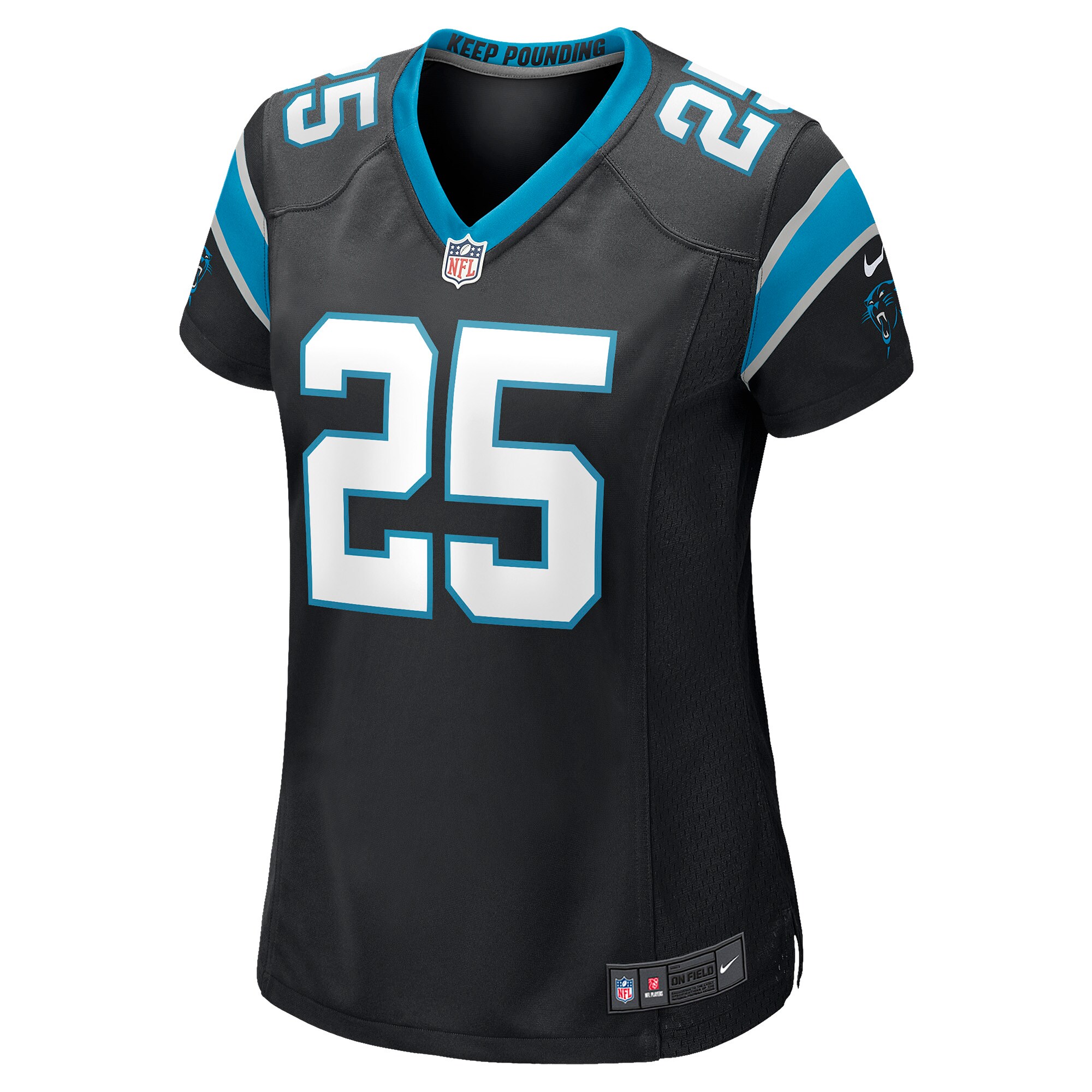 Xavier Woods Carolina Panthers  Women's Game Jersey - Black