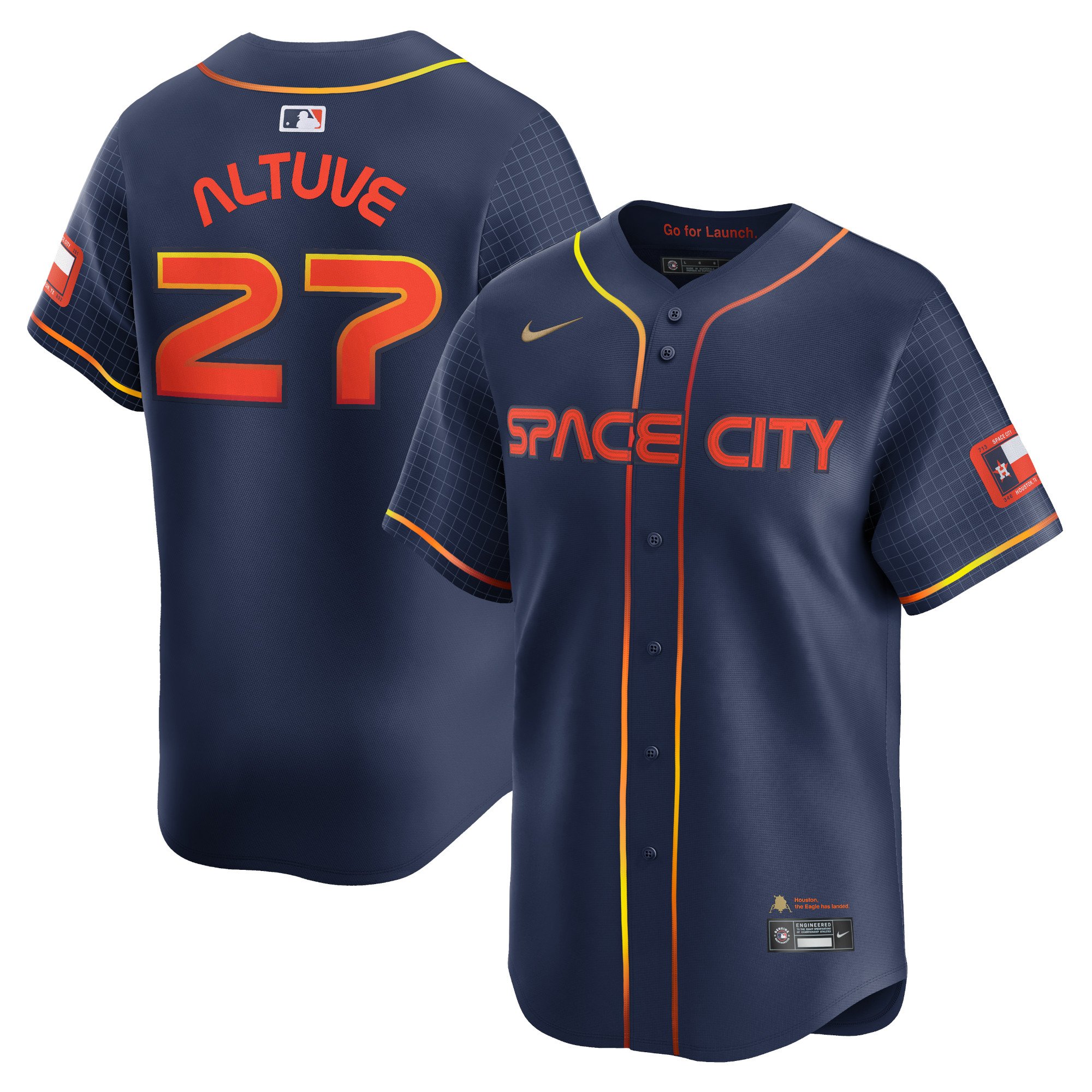 Men's Houston Astros Jose Altuve  Navy City Connect Limited Player Jersey