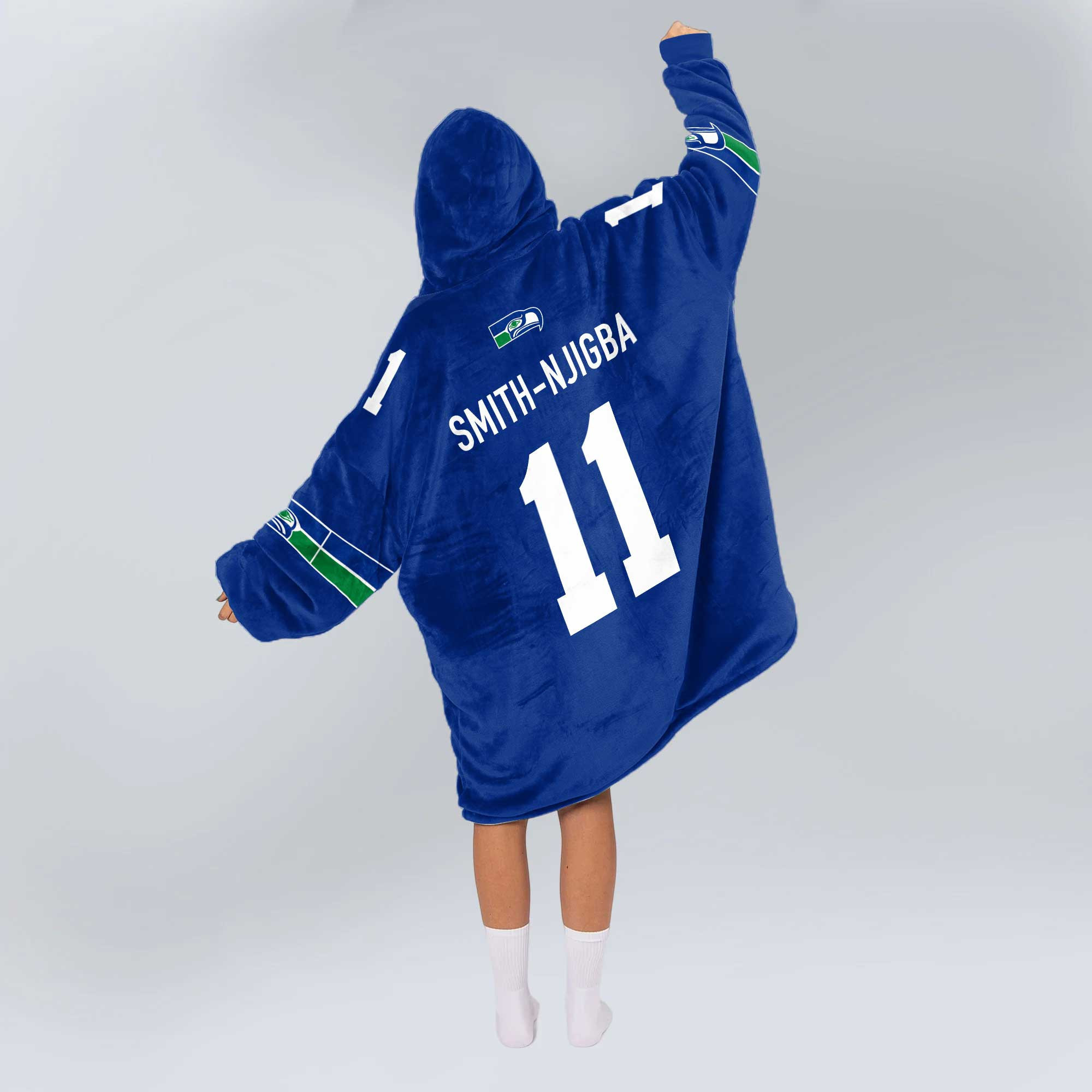 Adult 11 Seattle Football Unisex Blanket Hoodie