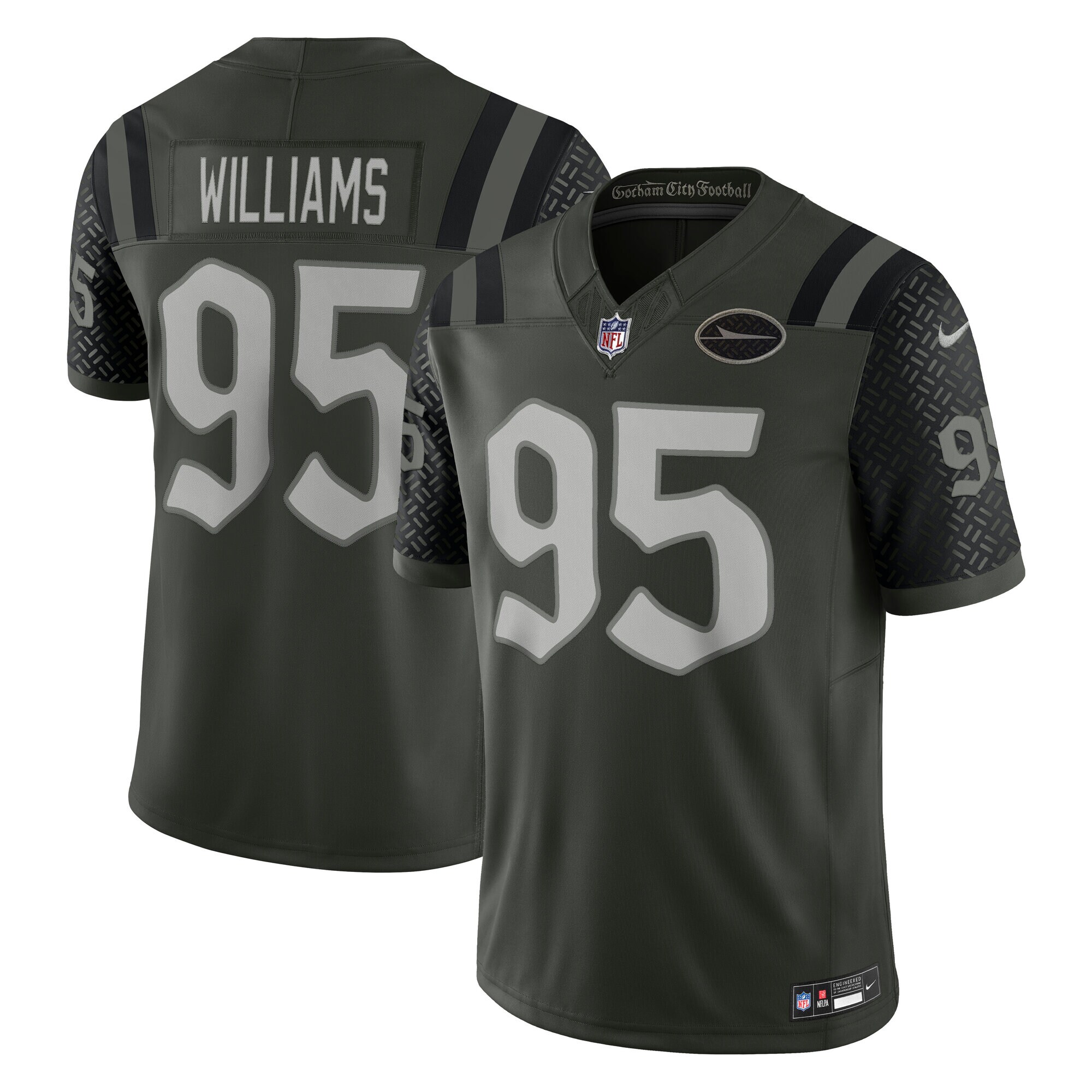 Quinnen Williams #95 New York Jets 2025 Rivalries Collection Limited Jersey - Gotham Green