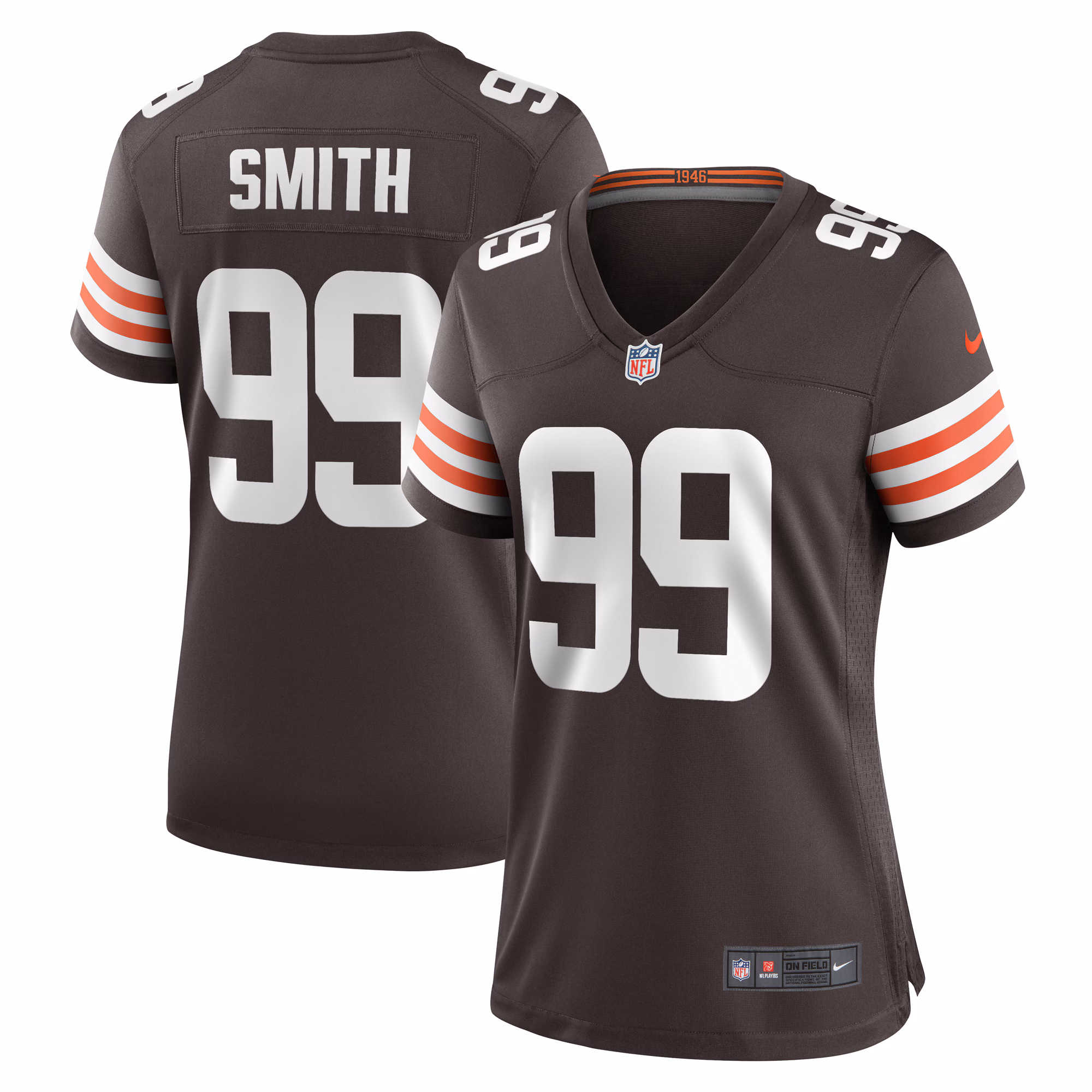 Za'Darius Smith Cleveland Browns Women's Team Game Jersey -  Brown