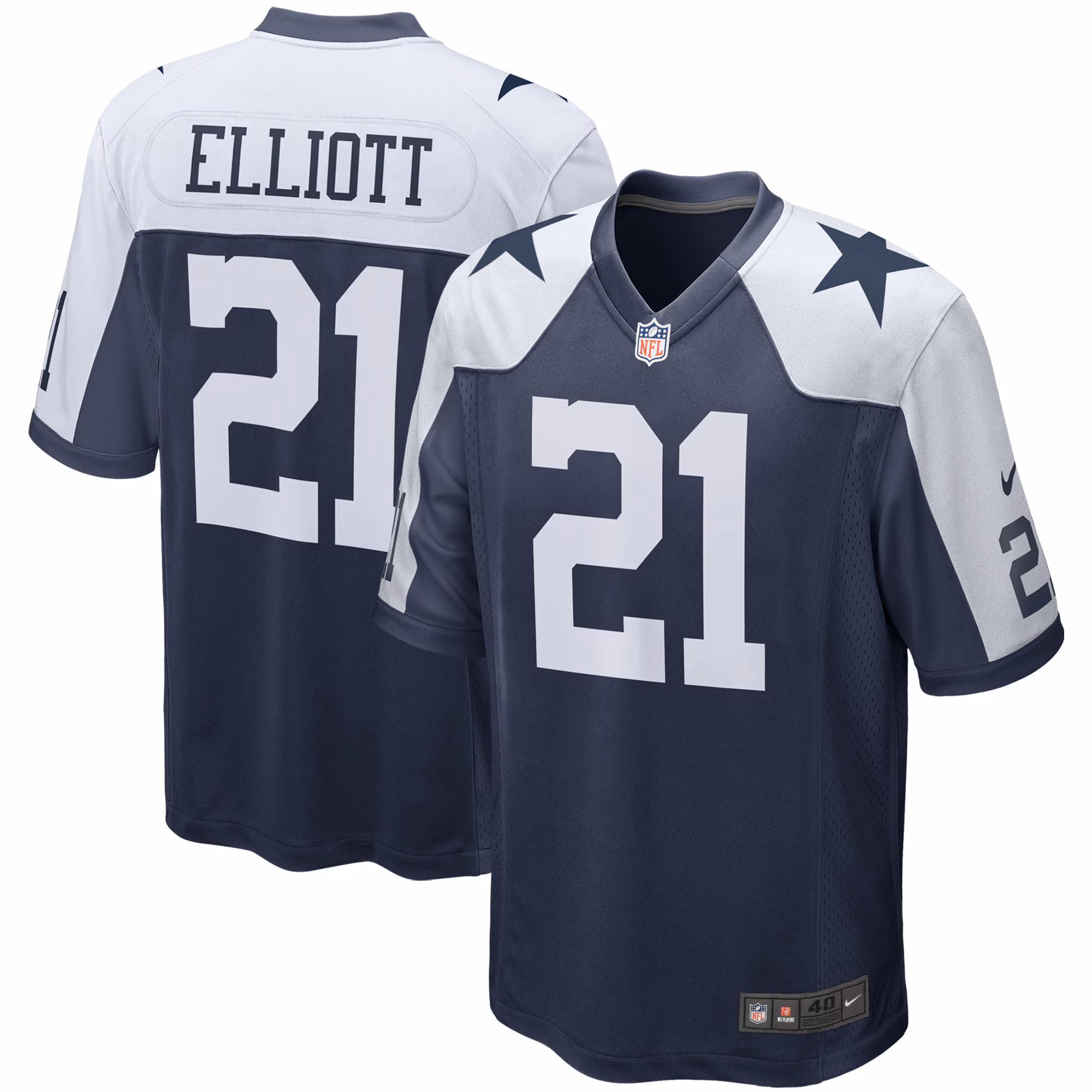 Ezekiel Elliott Dallas Cowboys Alternate Game Jersey - White