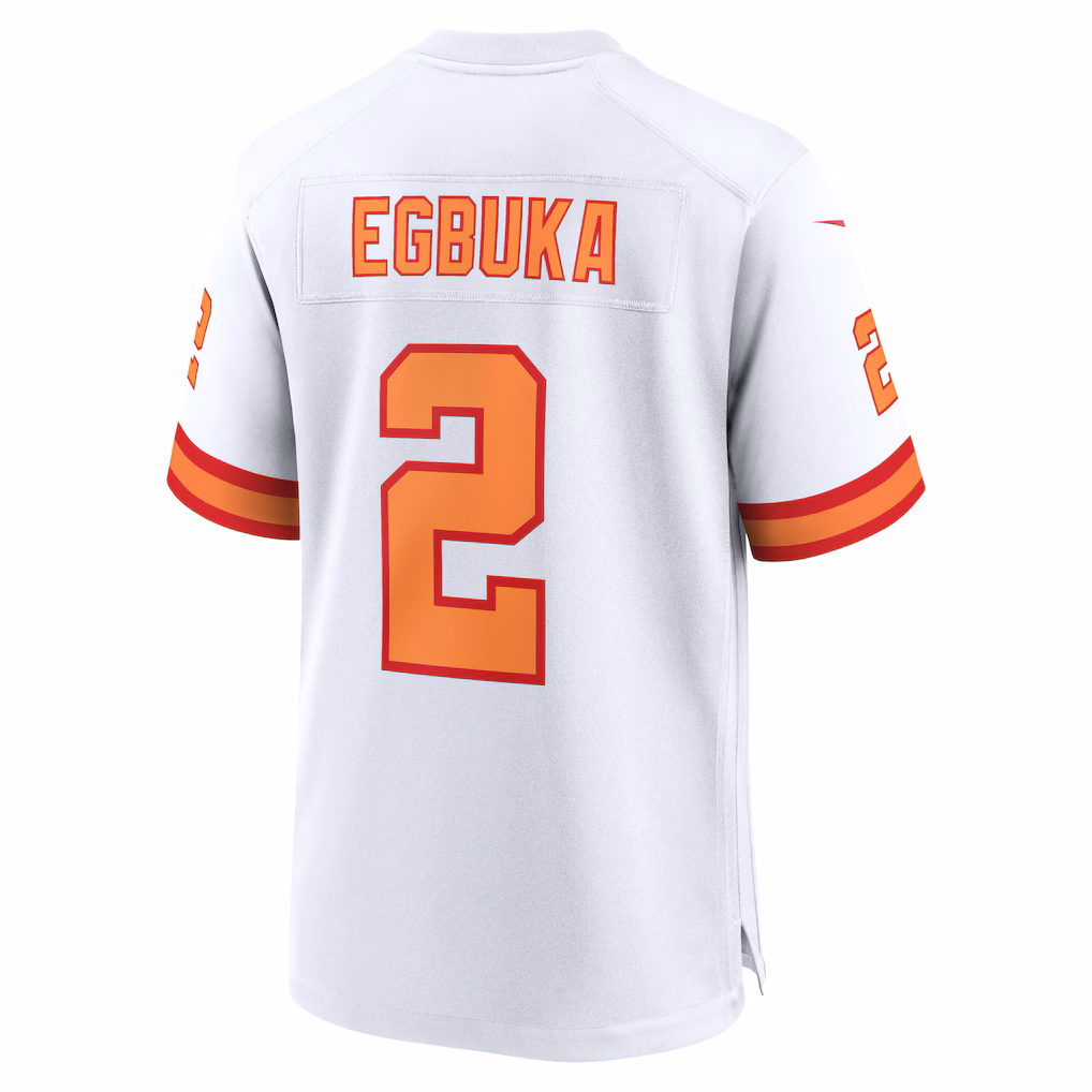 Emeka Egbuka #2 '76 Tampa Bay Buccaneers Alternate 50th Season Game Jersey - White
