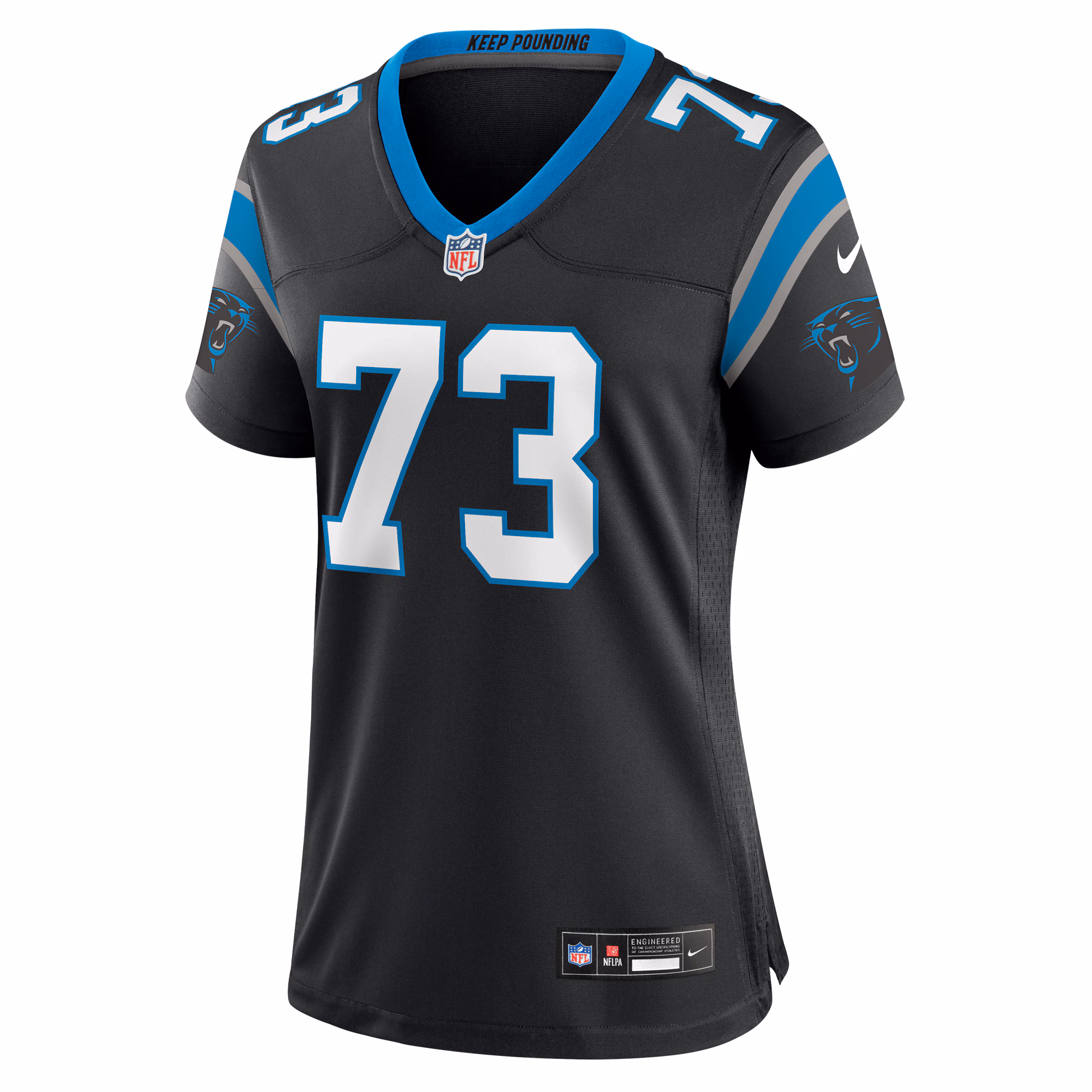 Rashard Lawrence Carolina Panthers Women's  Game Jersey -  Black