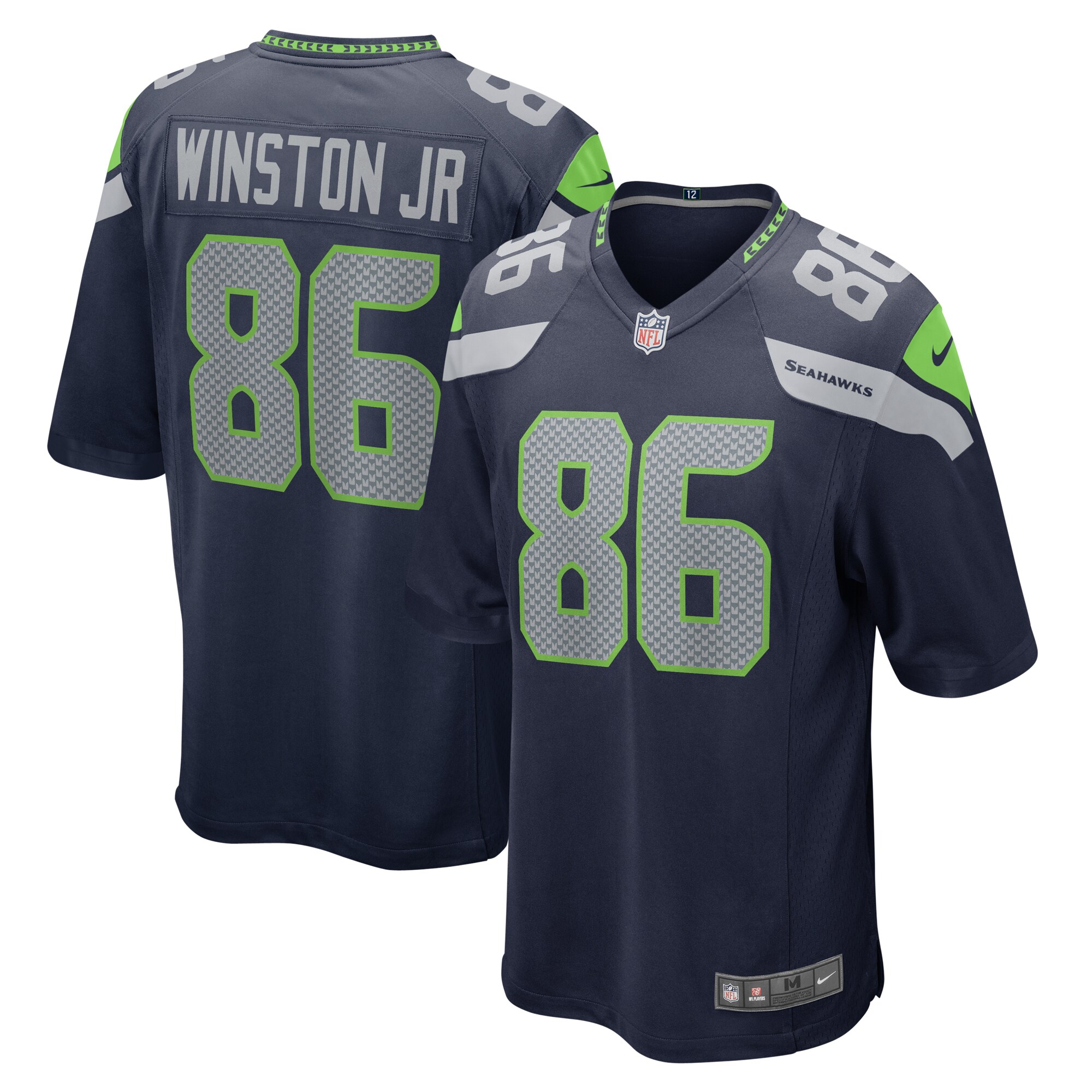 Easop Winston Jr. Seattle Seahawks  Home Game Player Jersey - College Navy