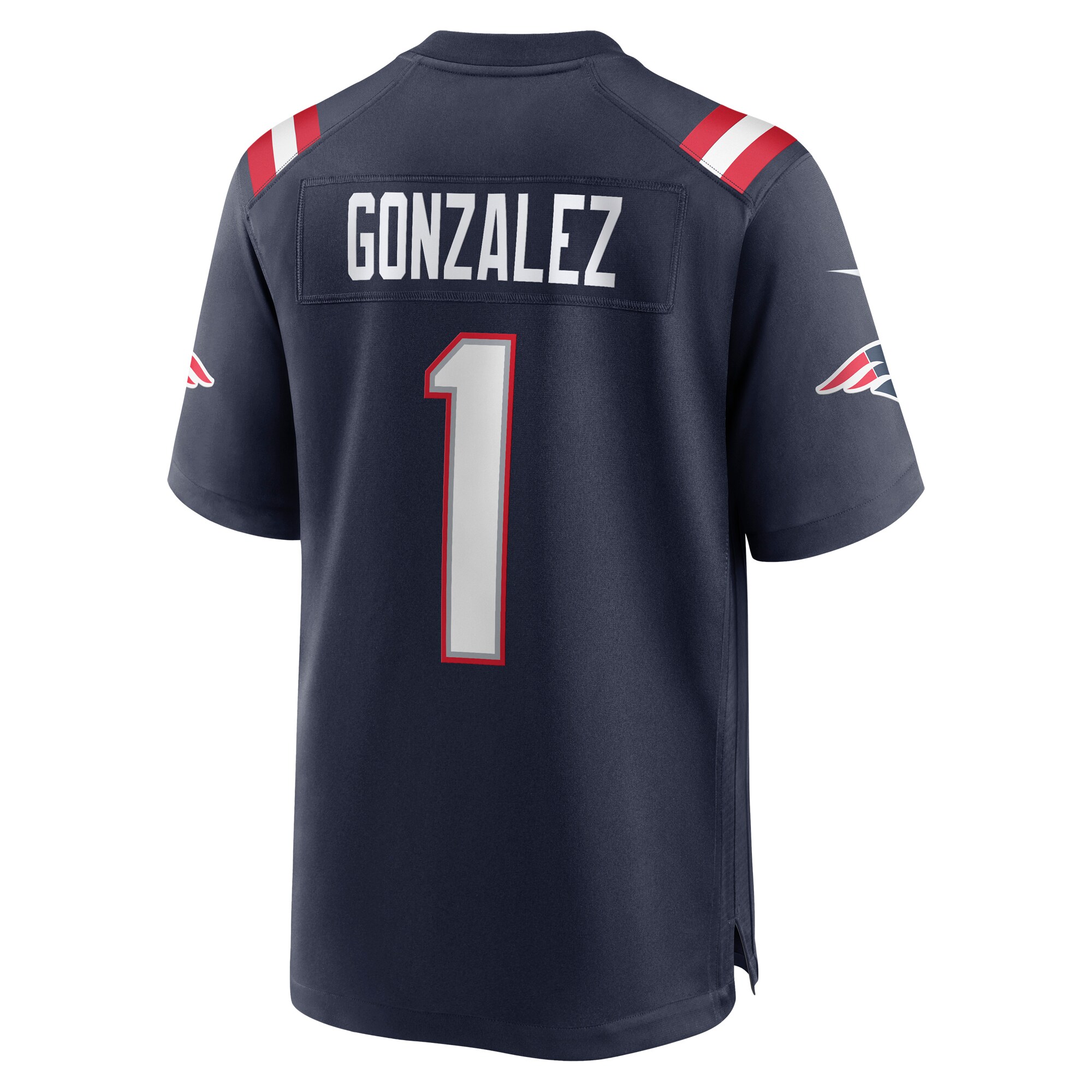 Christian Gonzalez New England Patriots  Youth 2023 NFL Draft First Round Pick Game Jersey - Navy