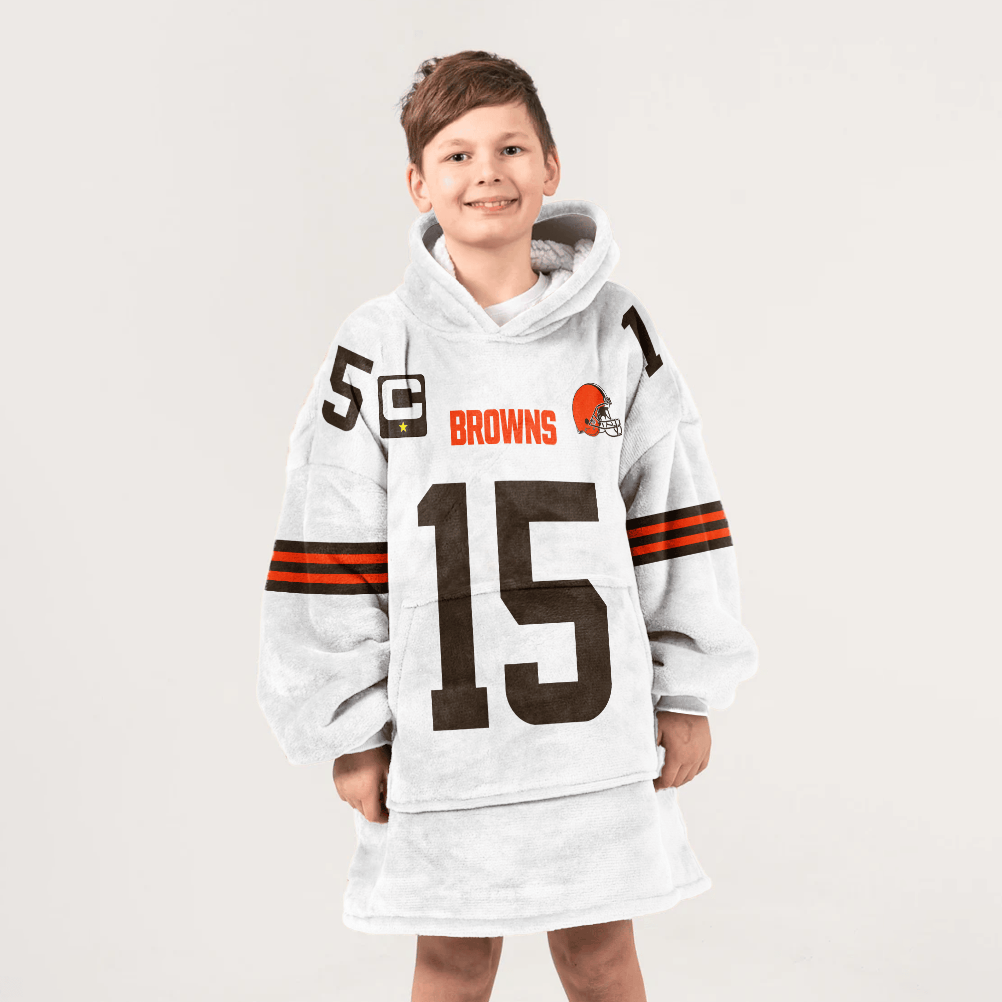Captain J.F 15 Cleveland Football Unisex Blanket Hoodie