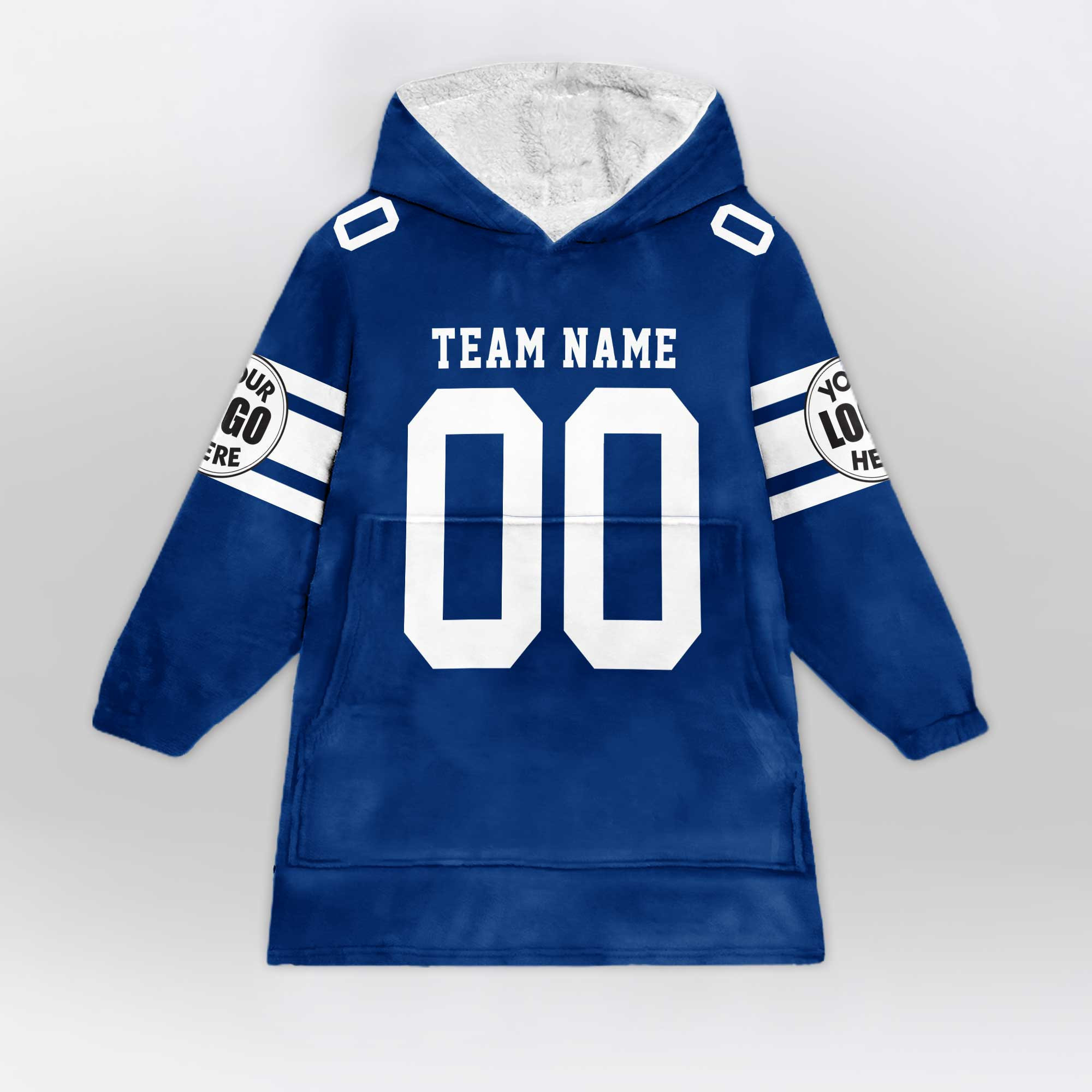Adult Custom Blanket Hoodie BYU Inspired Color