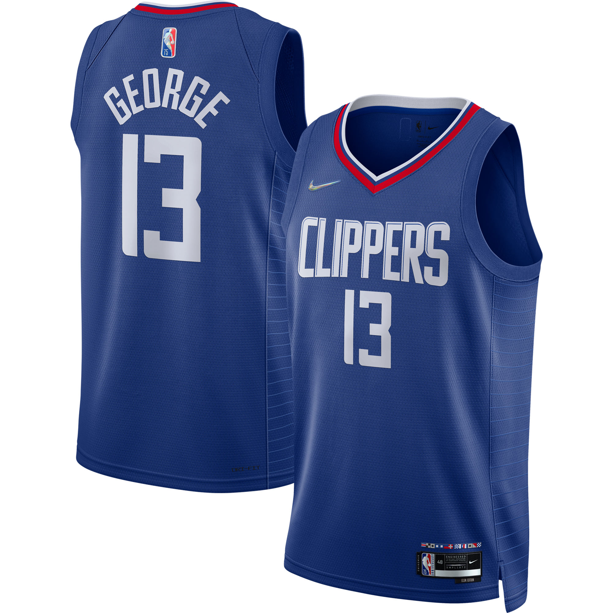 Paul George LA Clippers 2021/22 Diamond Swingman Jersey - Icon Edition - Royal