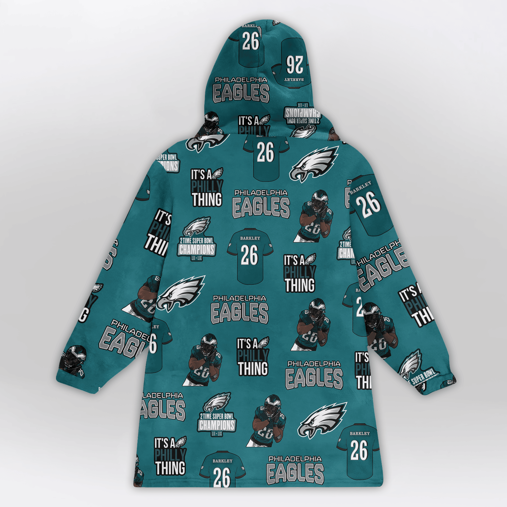 S.B 26 Philadelphia Football Unisex Blanket Hoodie