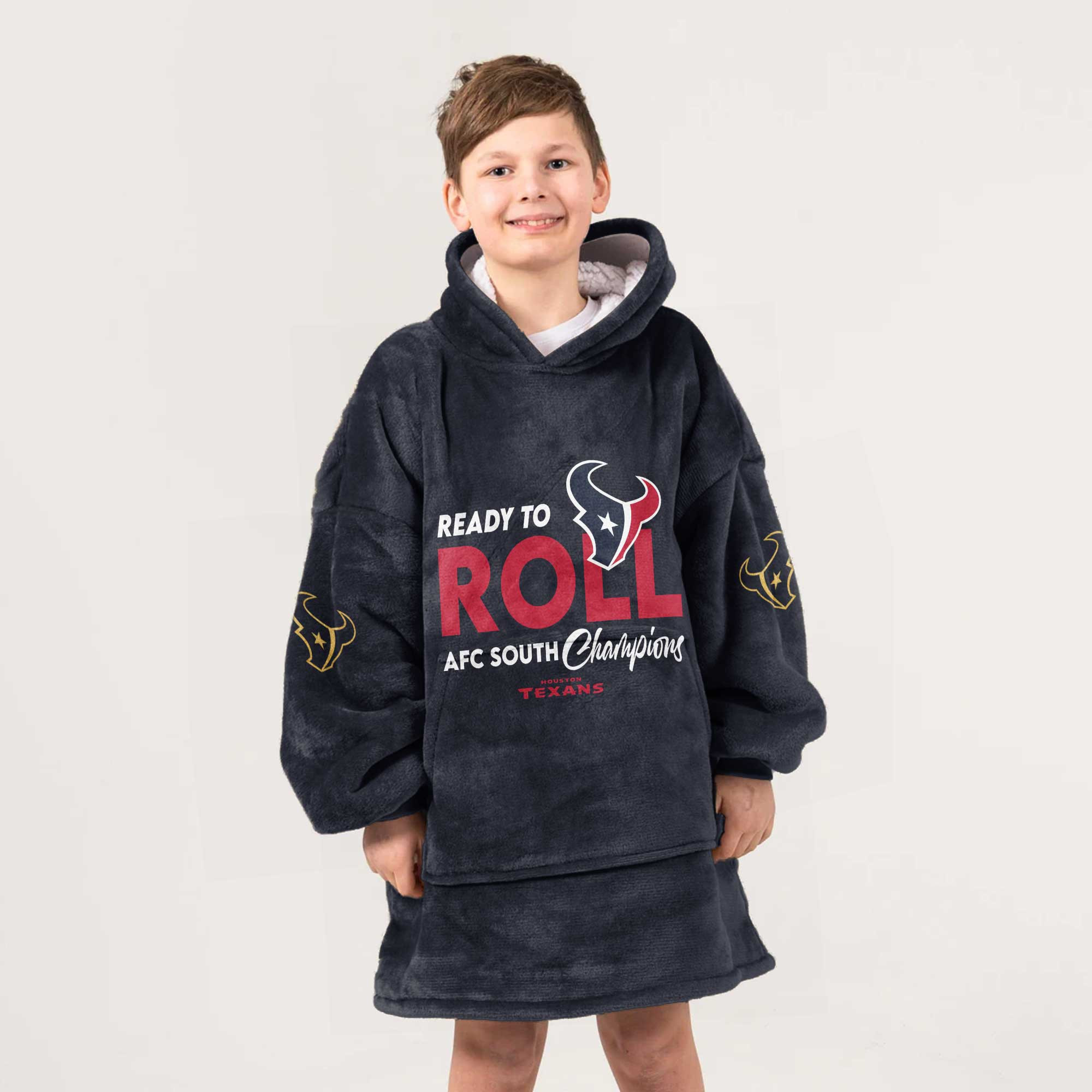 Adult Houston Football Unisex Blanket Hoodie