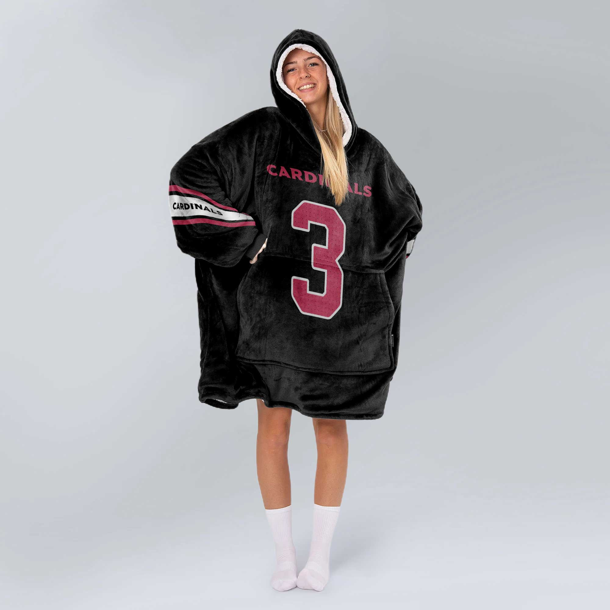 Adult 3 Arizona Football Unisex Blanket Hoodie