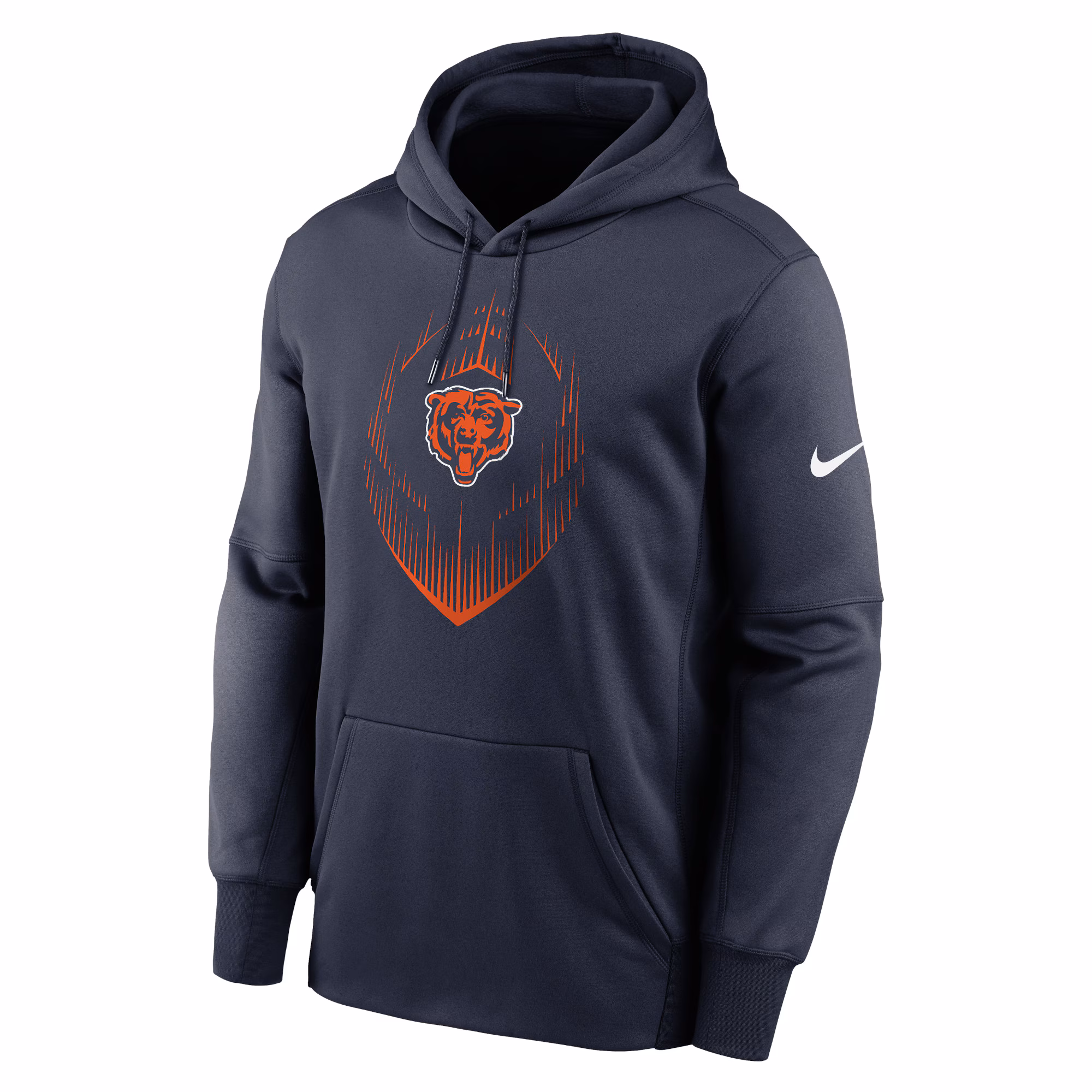 Chicago Bears Icon Performance Pullover Hoodie - Navy