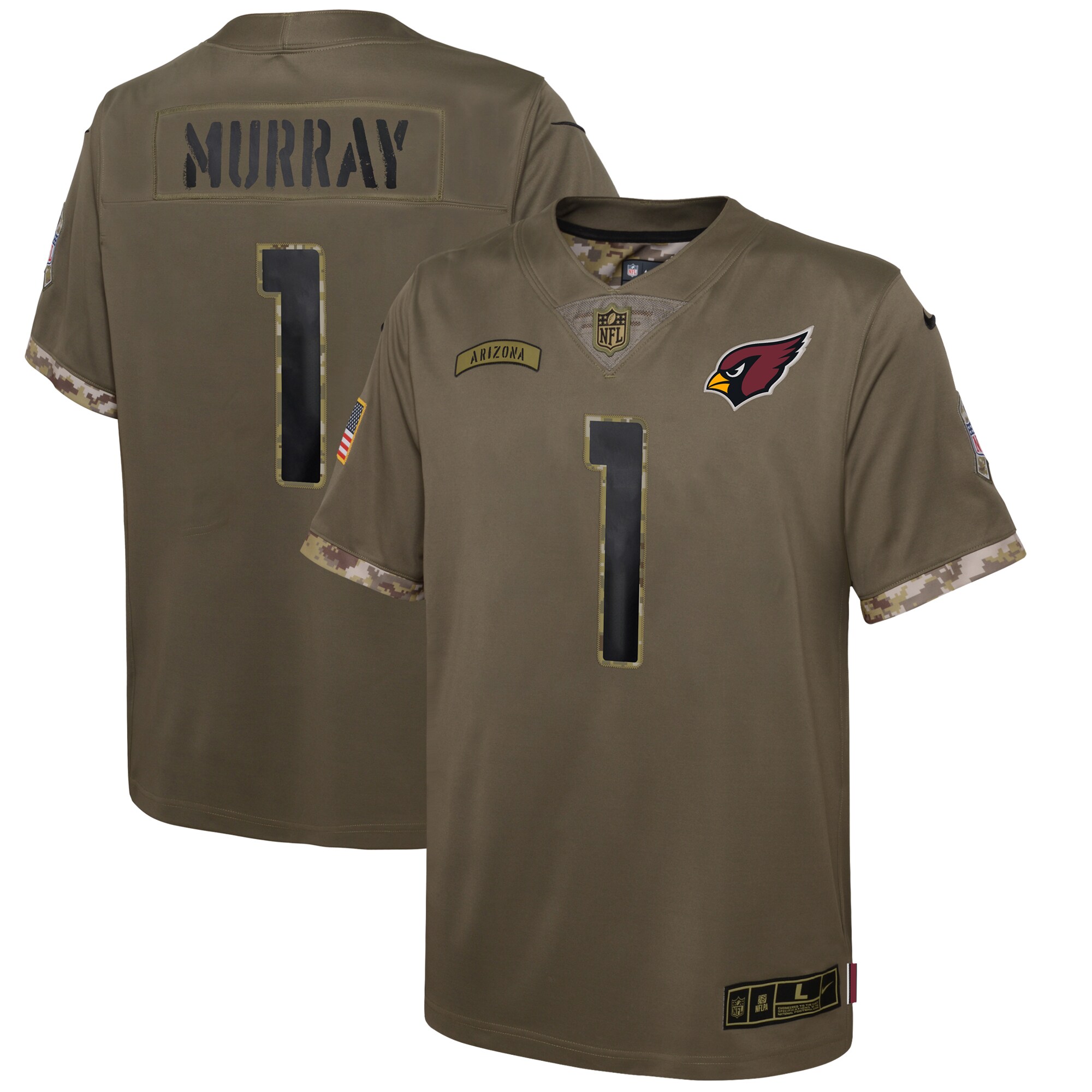 Kyler Murray Arizona Cardinals  Youth 2022 Salute To Service Player Limited Jersey - Olive
