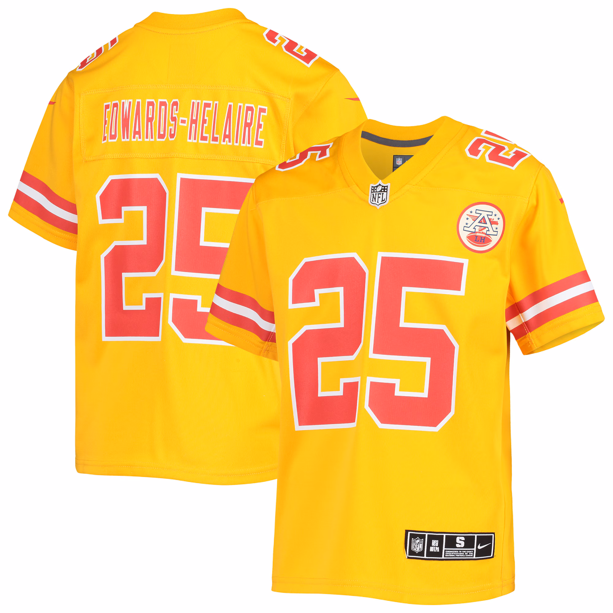Clyde Edwards-Helaire Kansas City Chiefs Youth Inverted Team Game Jersey - Gold