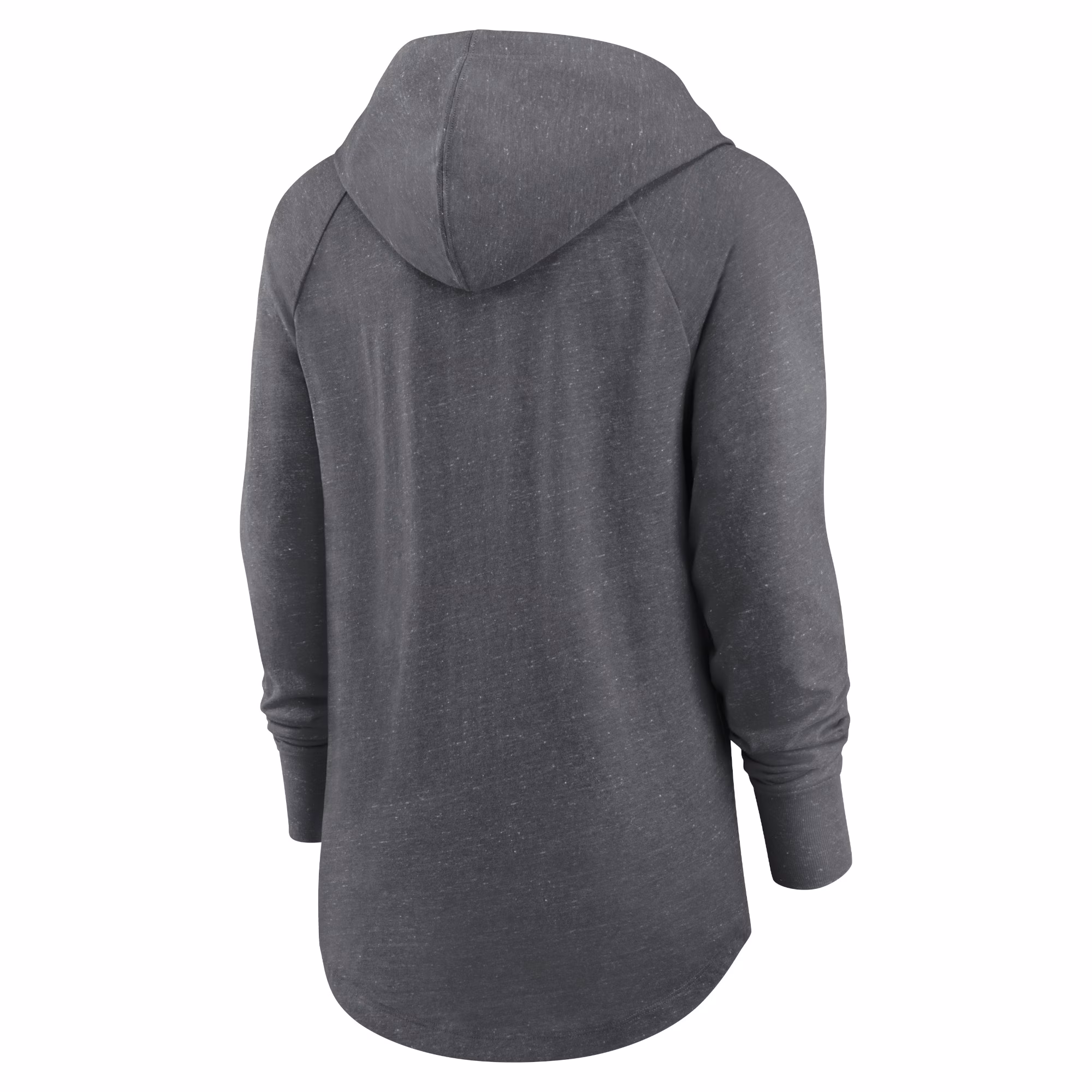 Buffalo Bills Women's Raglan Funnel Neck Pullover Hoodie - Heather Charcoal