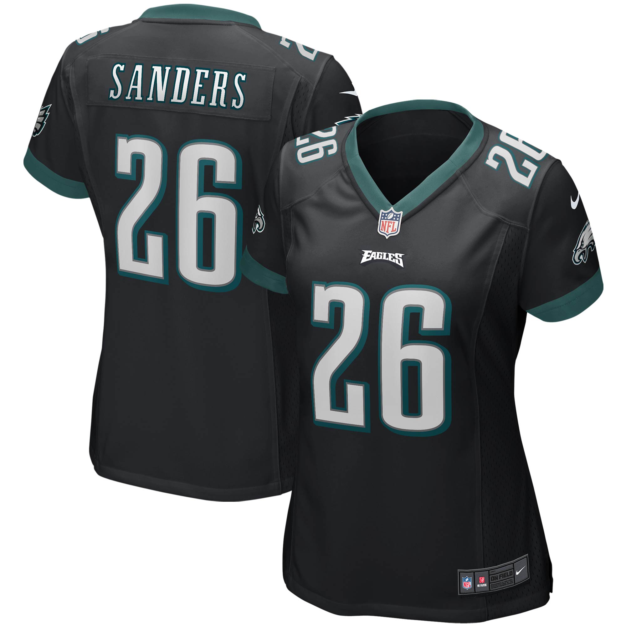 Miles Sanders Philadelphia Eagles  Women's Game Jersey - Black