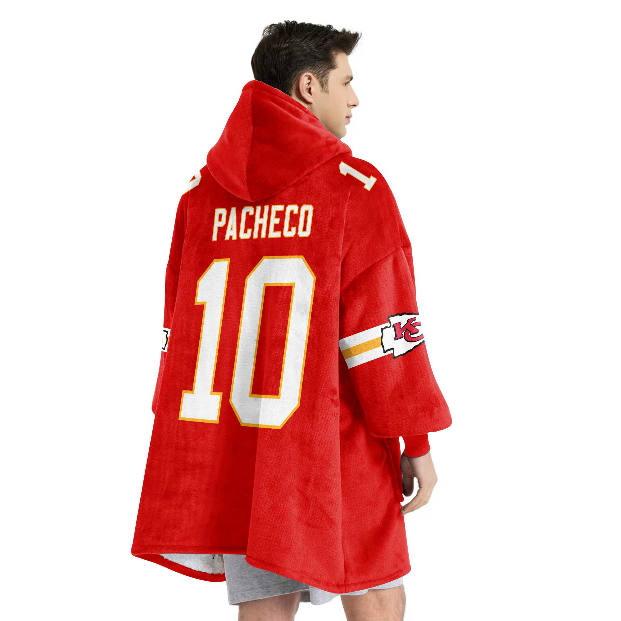 Adult 10 Kansas City Football Unisex Blanket Hoodie