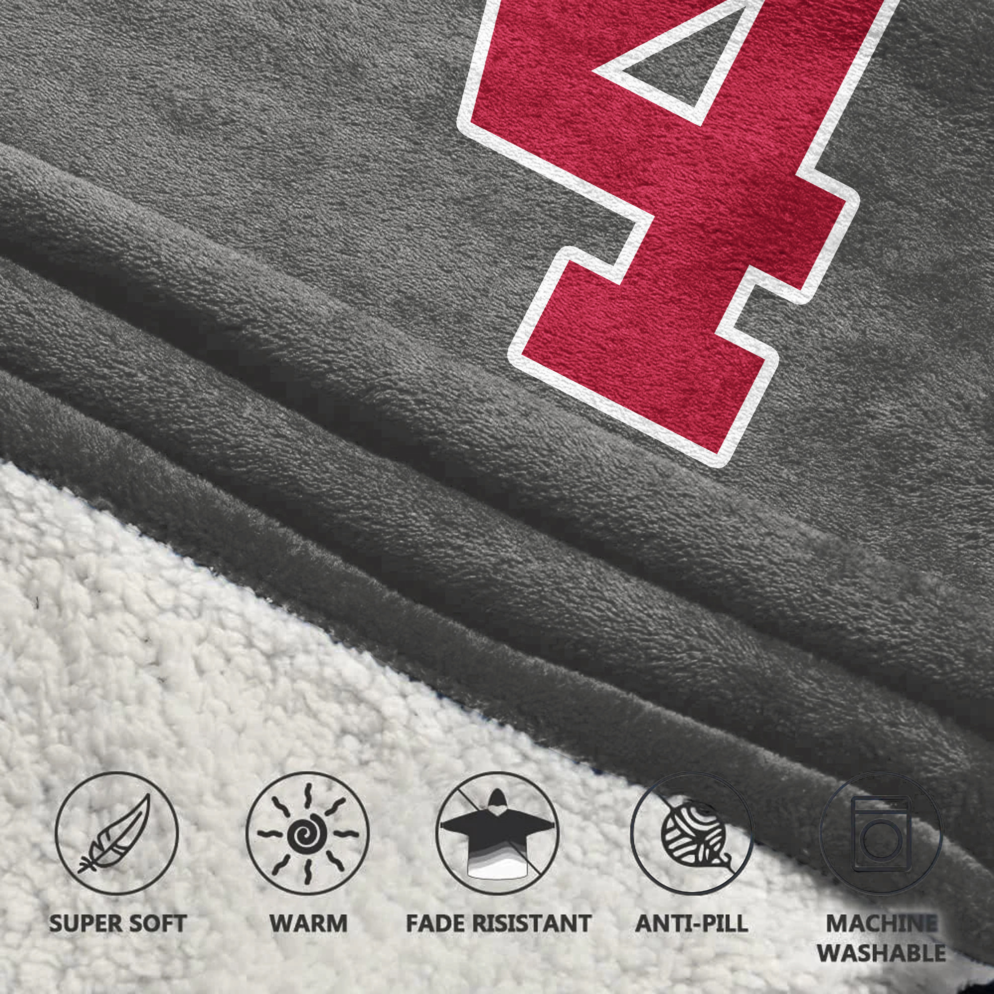 Adult 4 Ohio State Football Unisex Blanket Hoodie