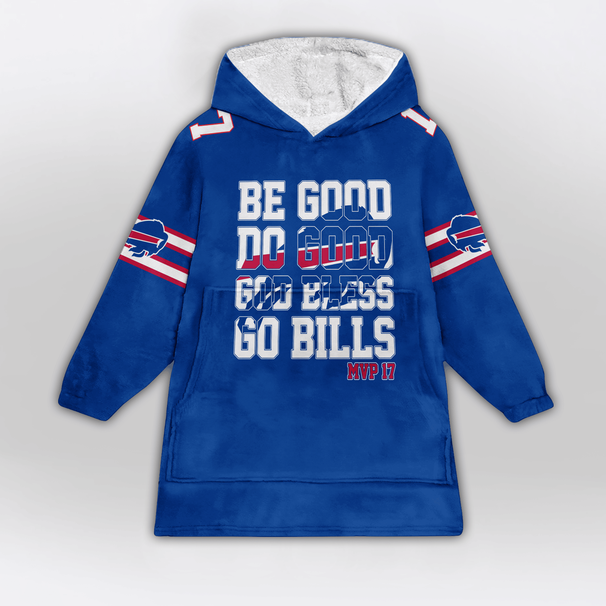 Kid Buffalo Football Unisex Blanket Hoodie