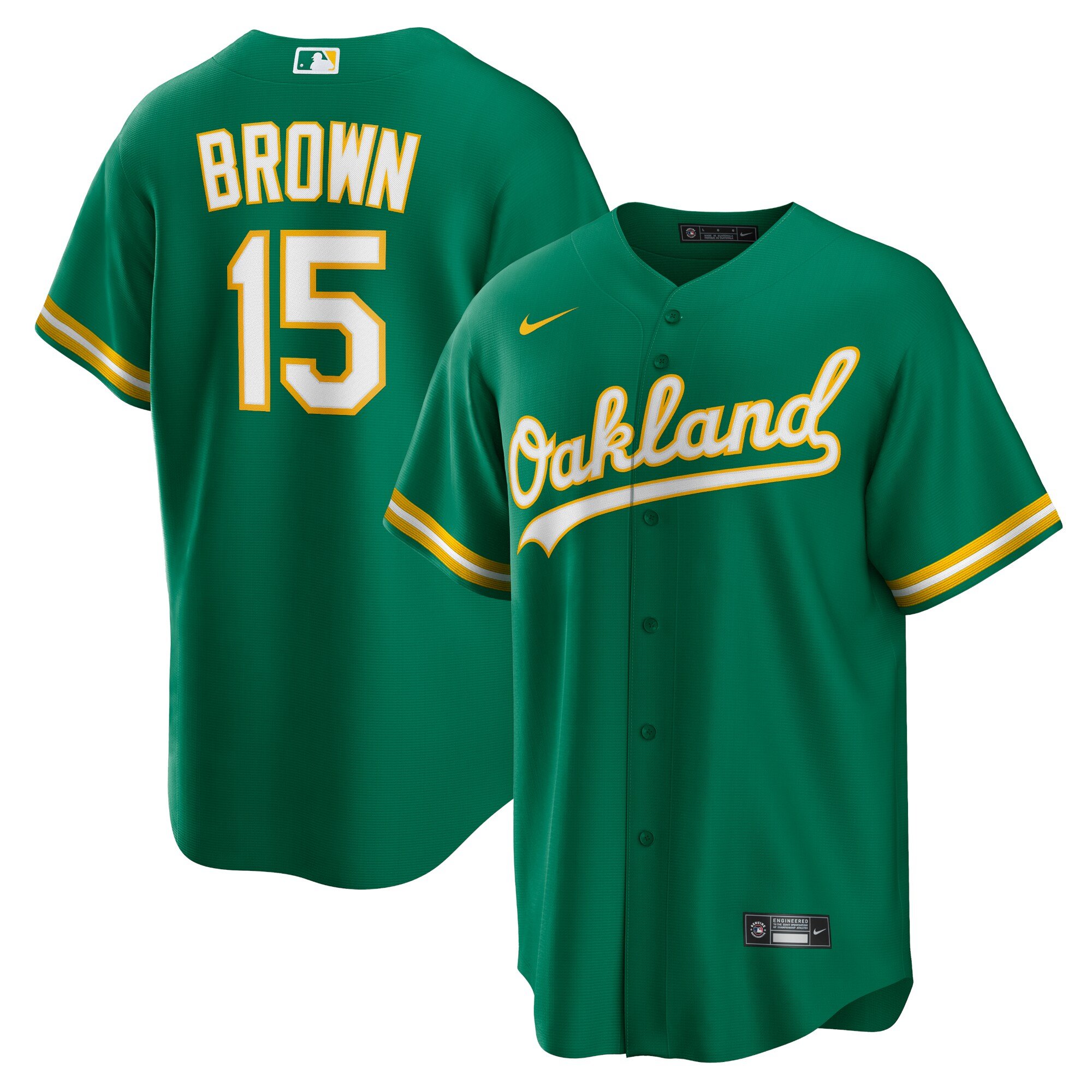 Men's Oakland Athletics Seth Brown  Kelly Green Alternate Replica Jersey