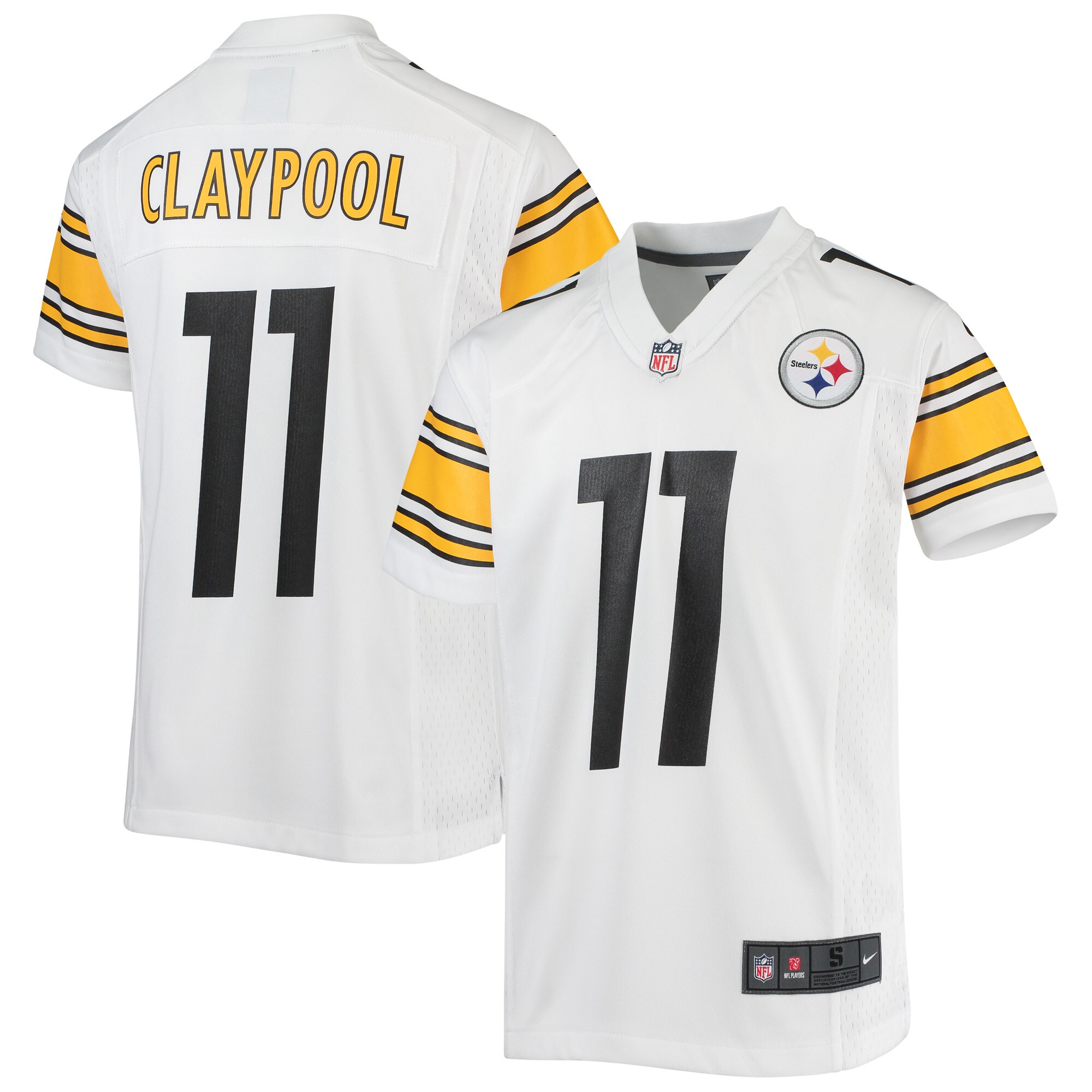 Chase Claypool Pittsburgh Steelers  Youth Game Jersey - White