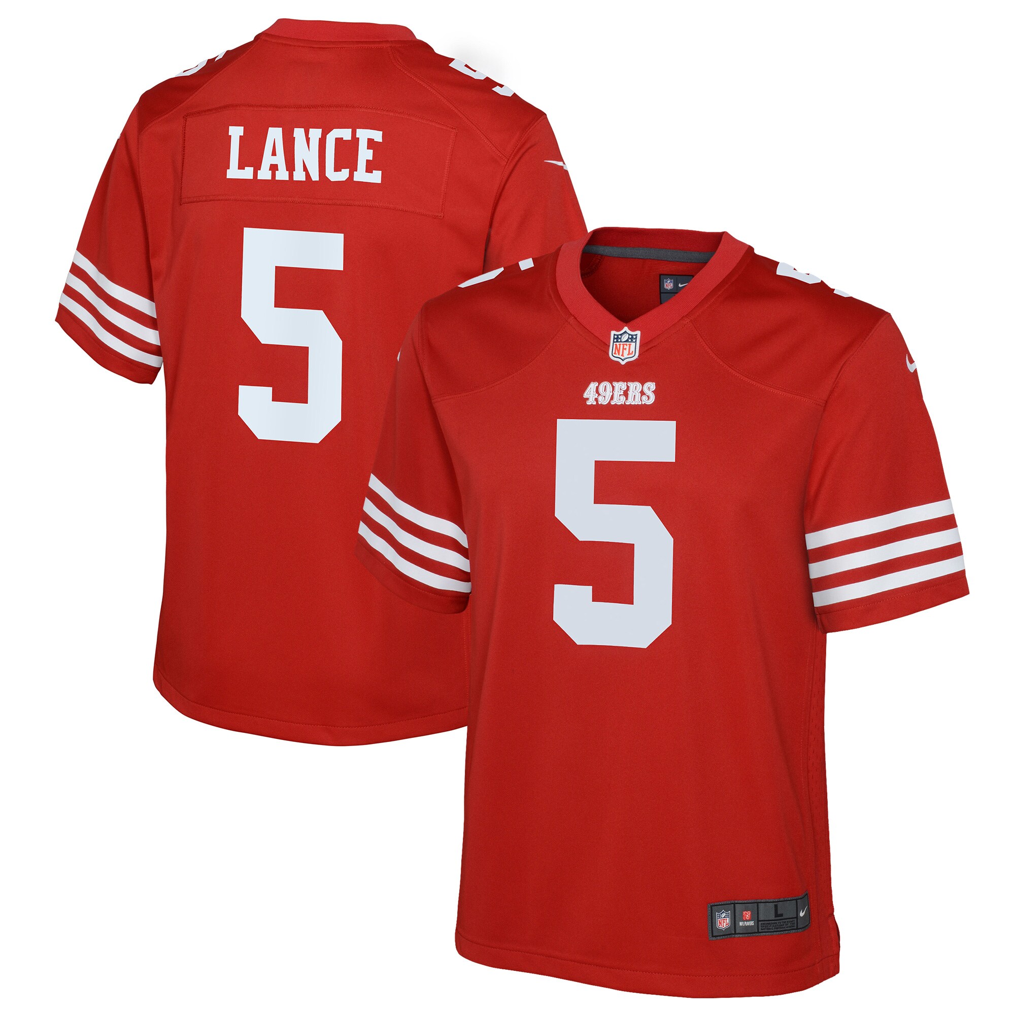 Trey Lance San Francisco 49ers  Youth Game Jersey - Scarlet