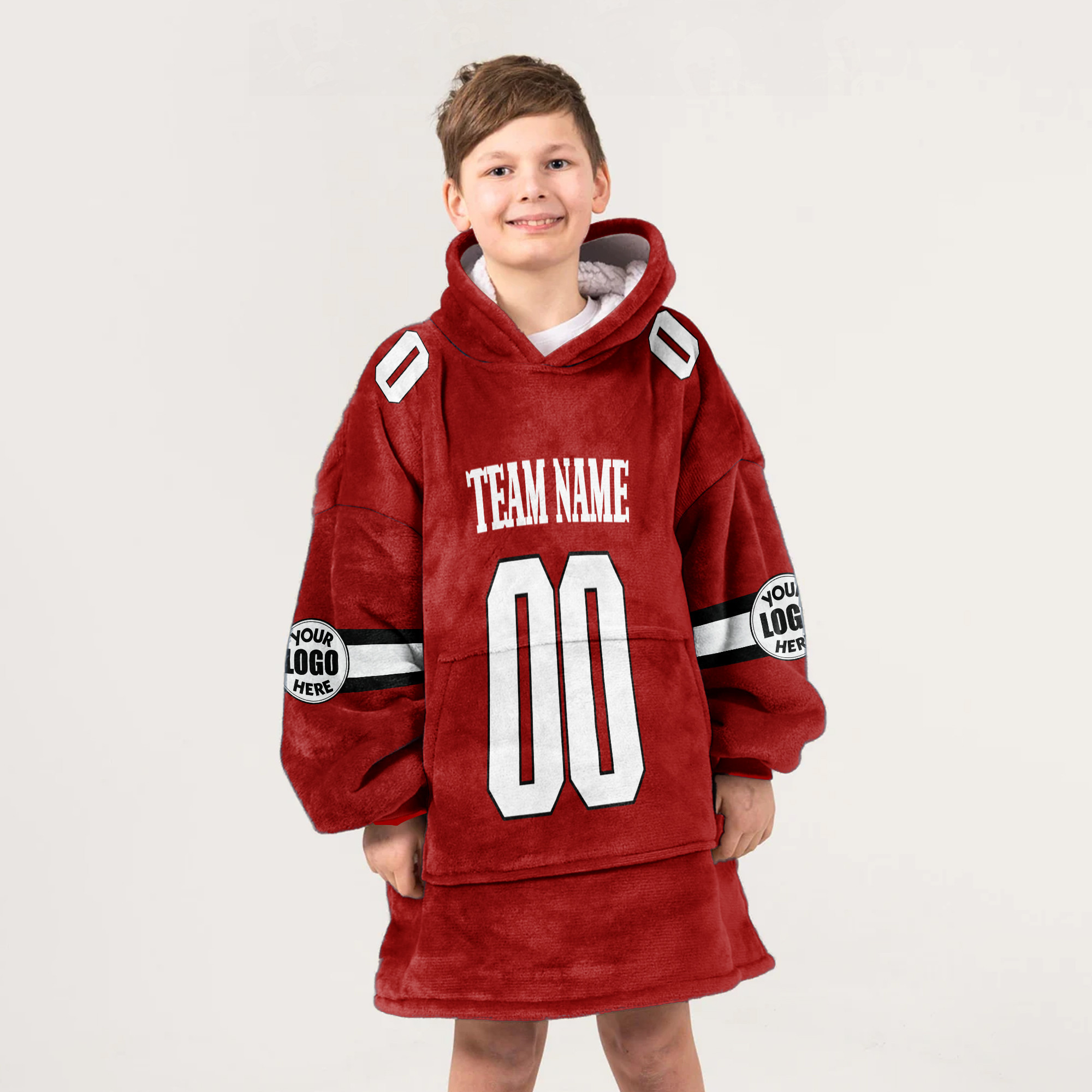 Adult Custom Blanket Hoodie Indiana Inspired Color