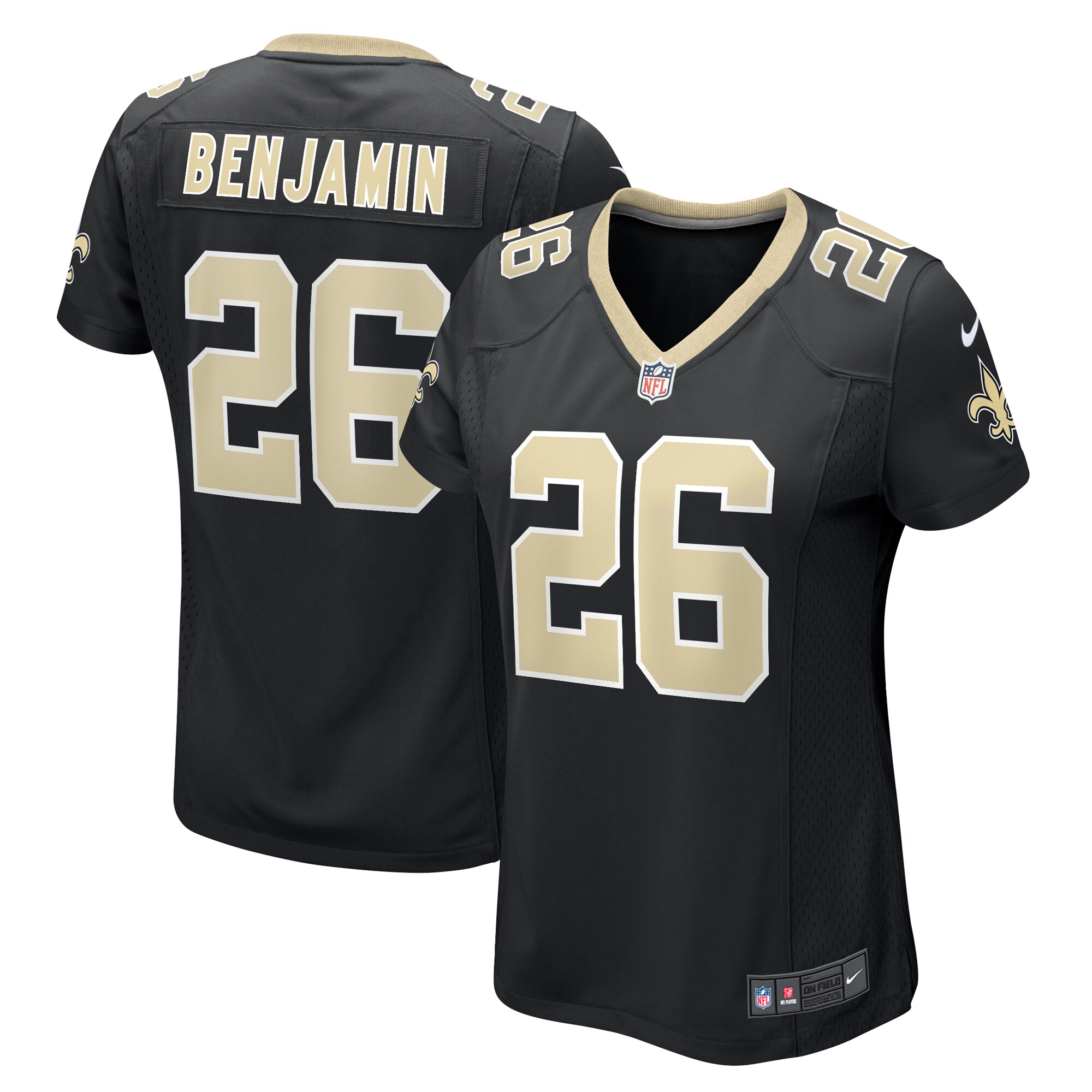 Eno Benjamin New Orleans Saints Women's Team Game Jersey -  Black