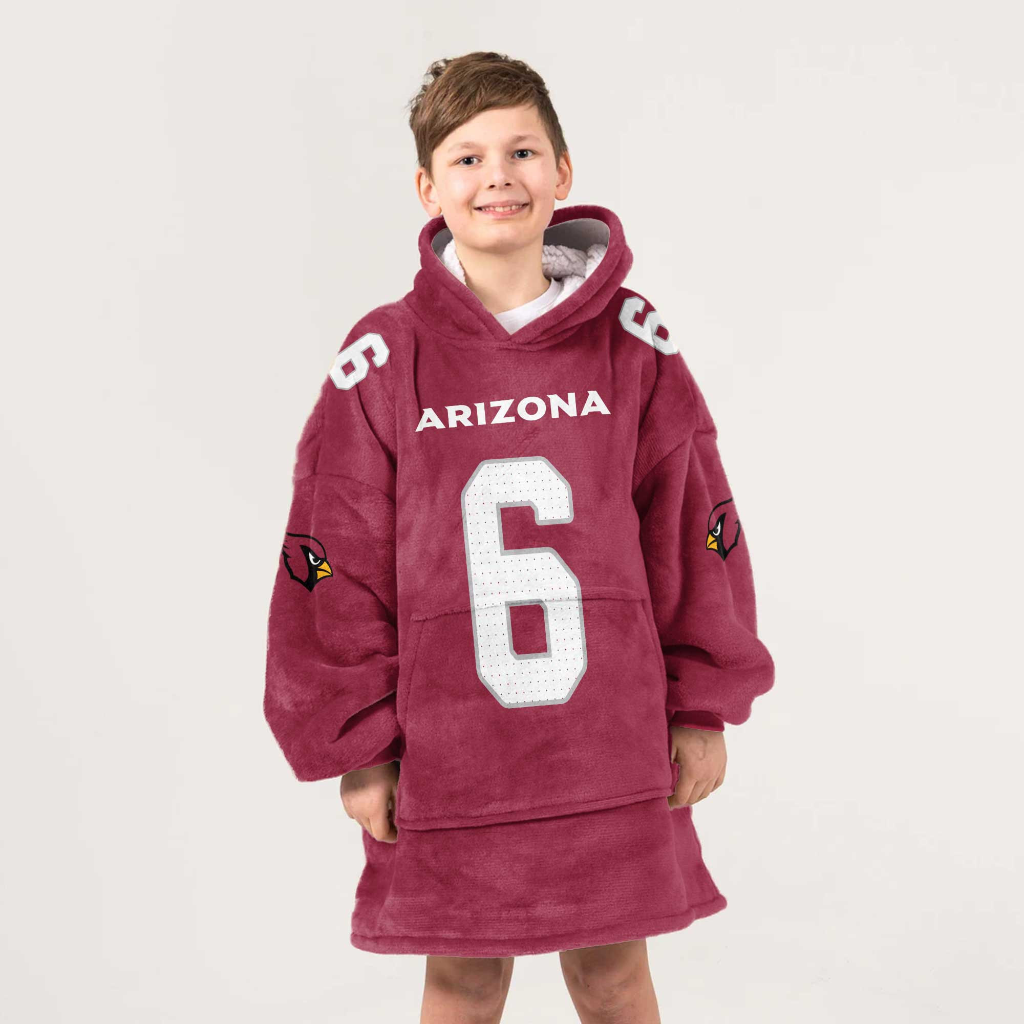 Kid 6 Arizona Football Unisex Blanket Hoodie