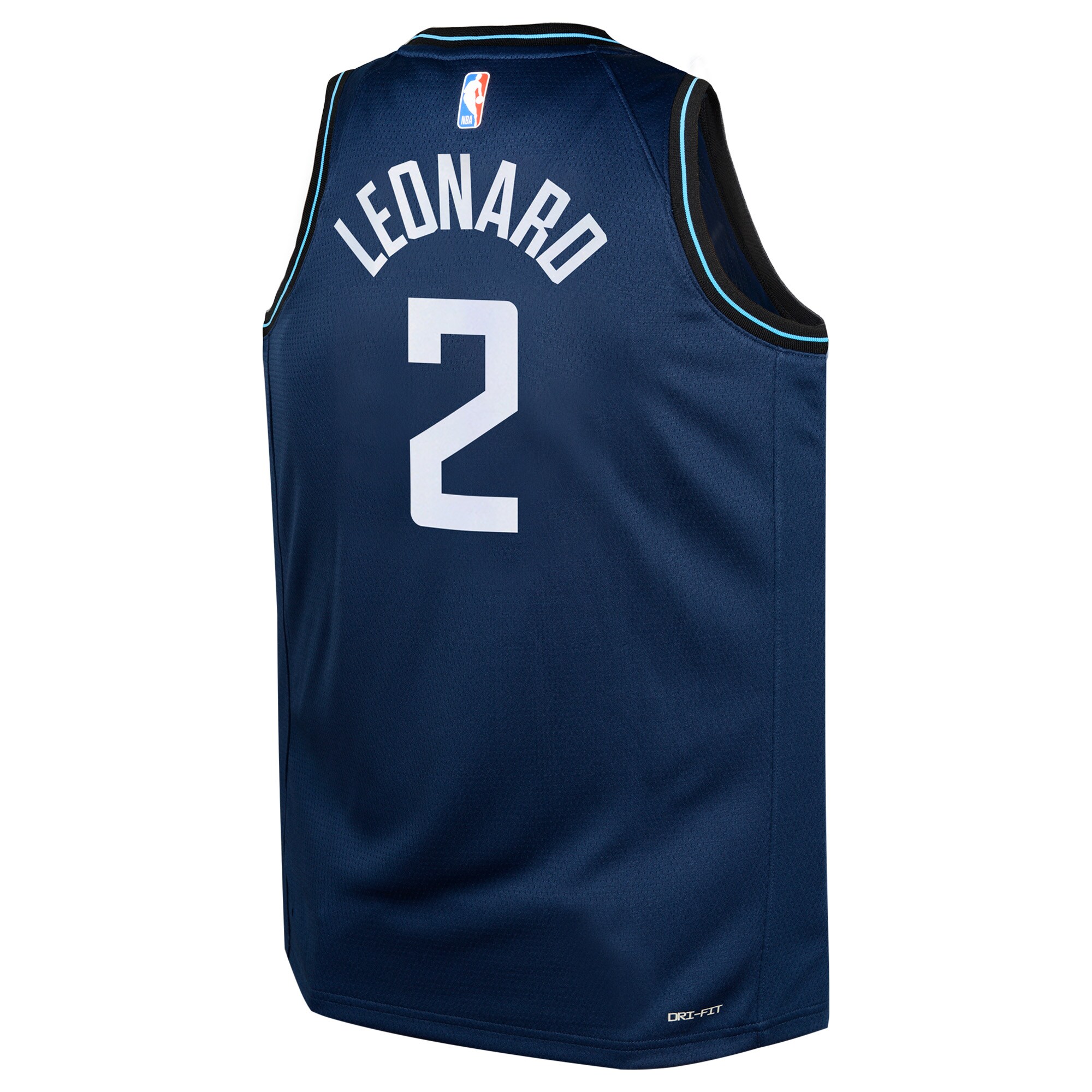 Youth LA Clippers Kawhi Leonard  Navy 2023/24 Swingman Replica Jersey - City Edition