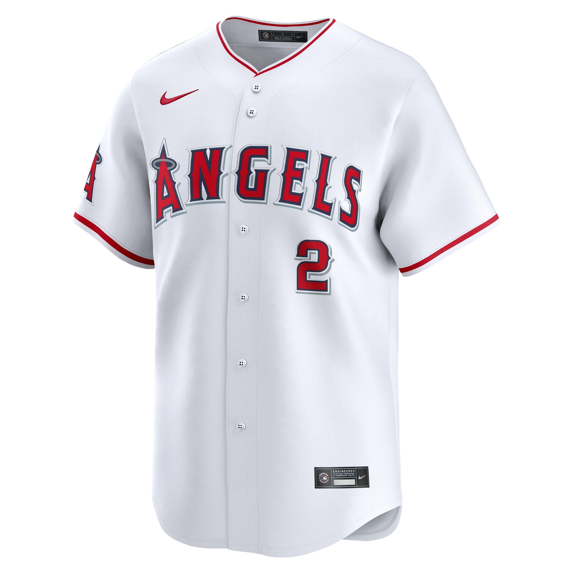 Men's Los Angeles Angels Luis Rengifo  White Home Limited Player Jersey