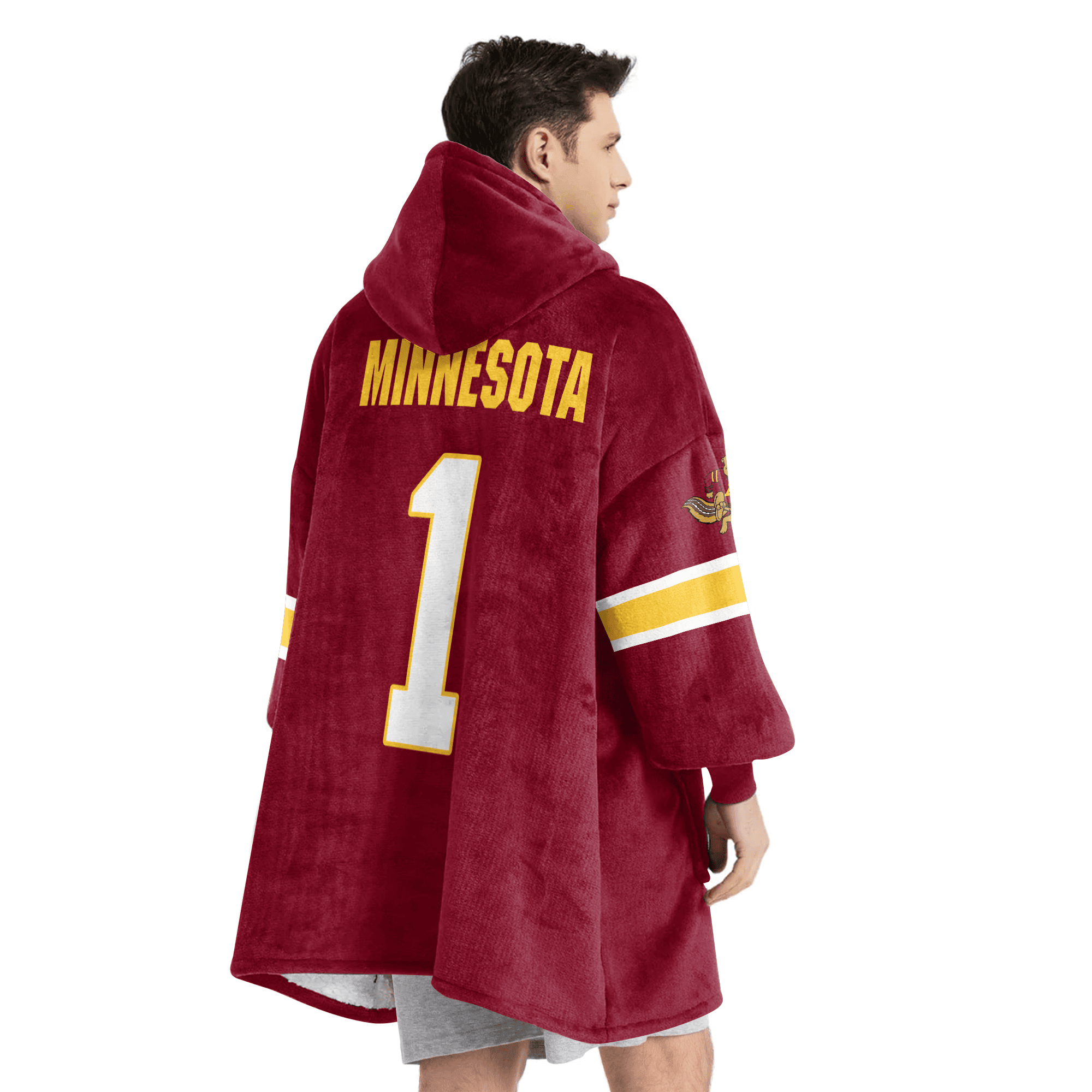 Adult 1 Minnesota Football Unisex Blanket Hoodie