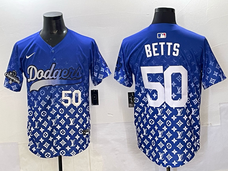 Men's #50 Mookie Betts Los Angeles Dodgers 2025 Custom Cool Jersey