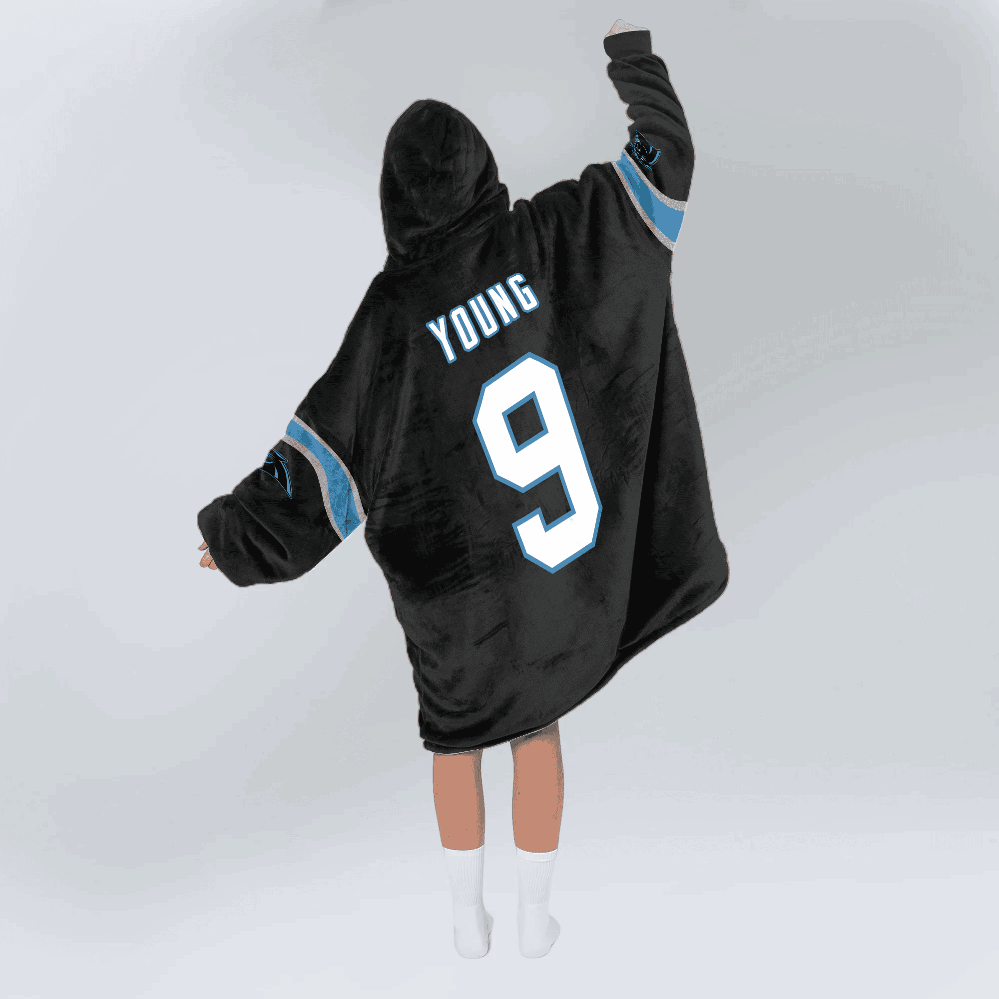 Adult 9 Carolina Football Unisex Blanket Hoodie