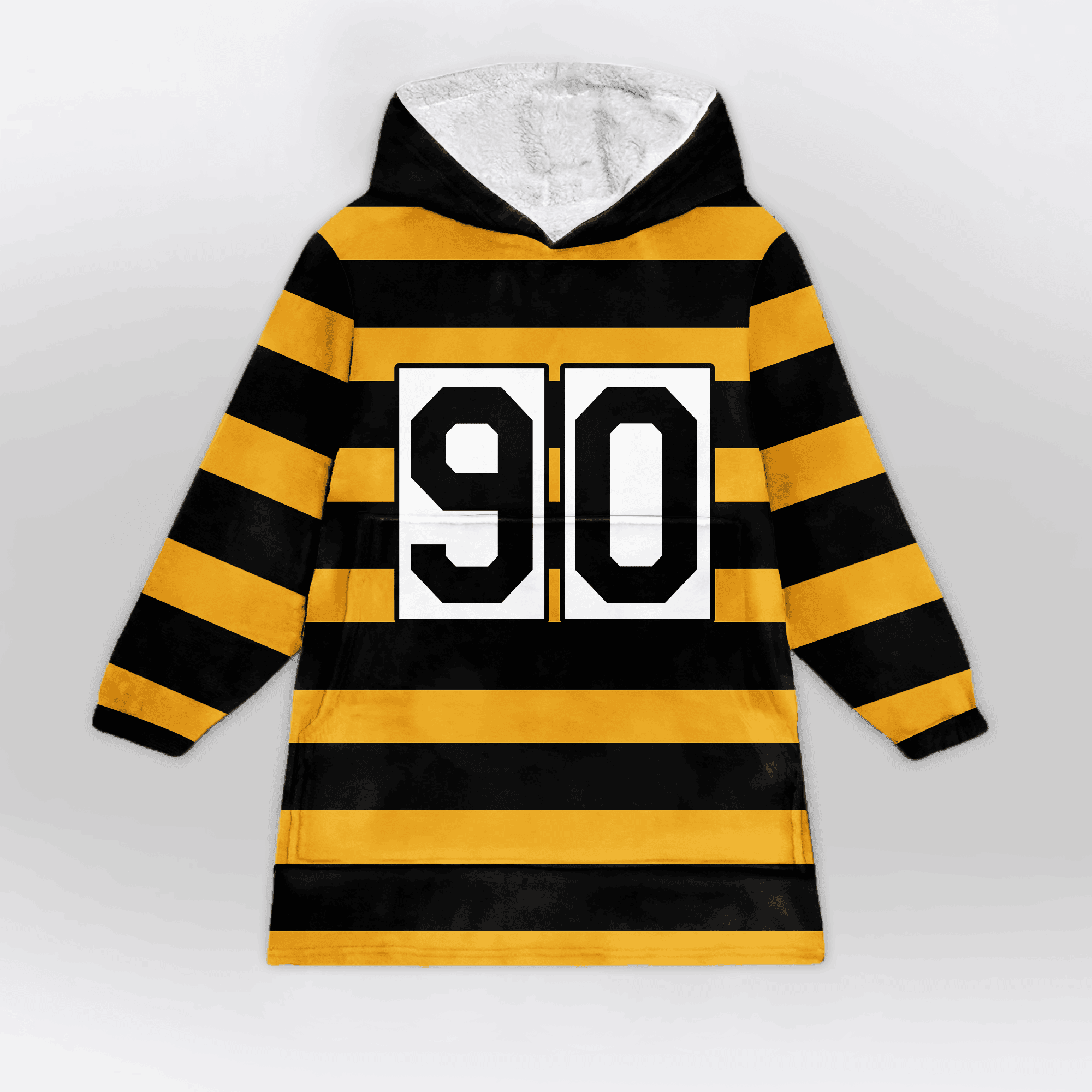Adult 90 Pittsburgh Football Throwback Unisex Blanket Hoodie