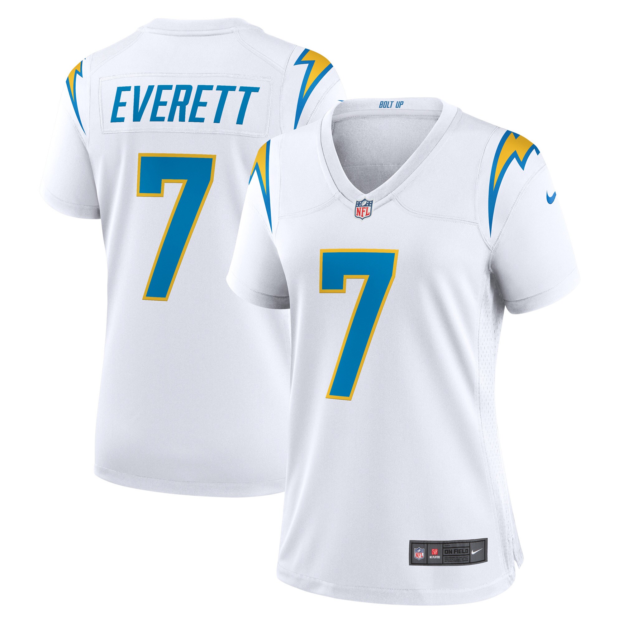 Gerald Everett Los Angeles Chargers  Women's Game Player Jersey - White