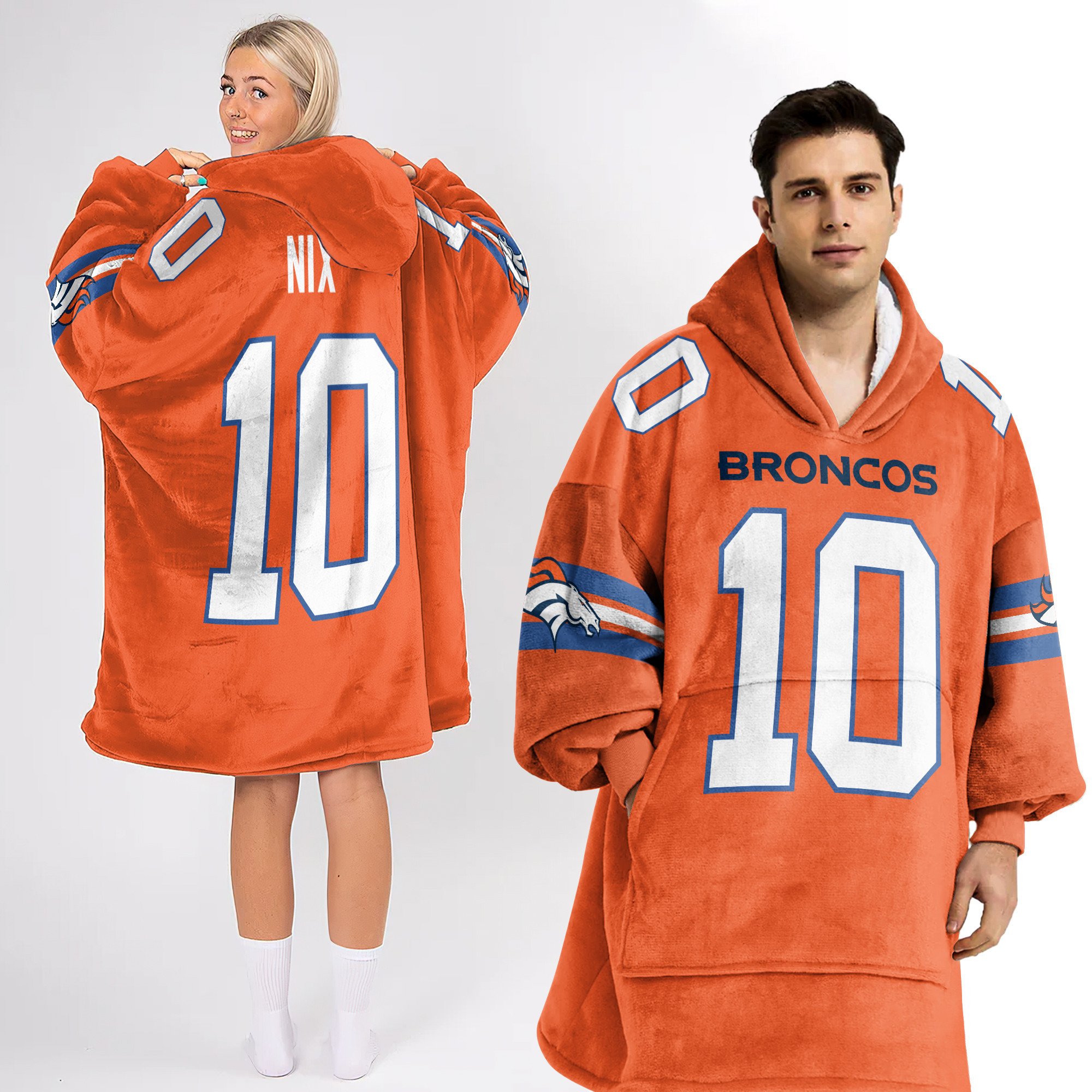 Adult B.N 10 Denver Football Unisex Blanket Hoodie
