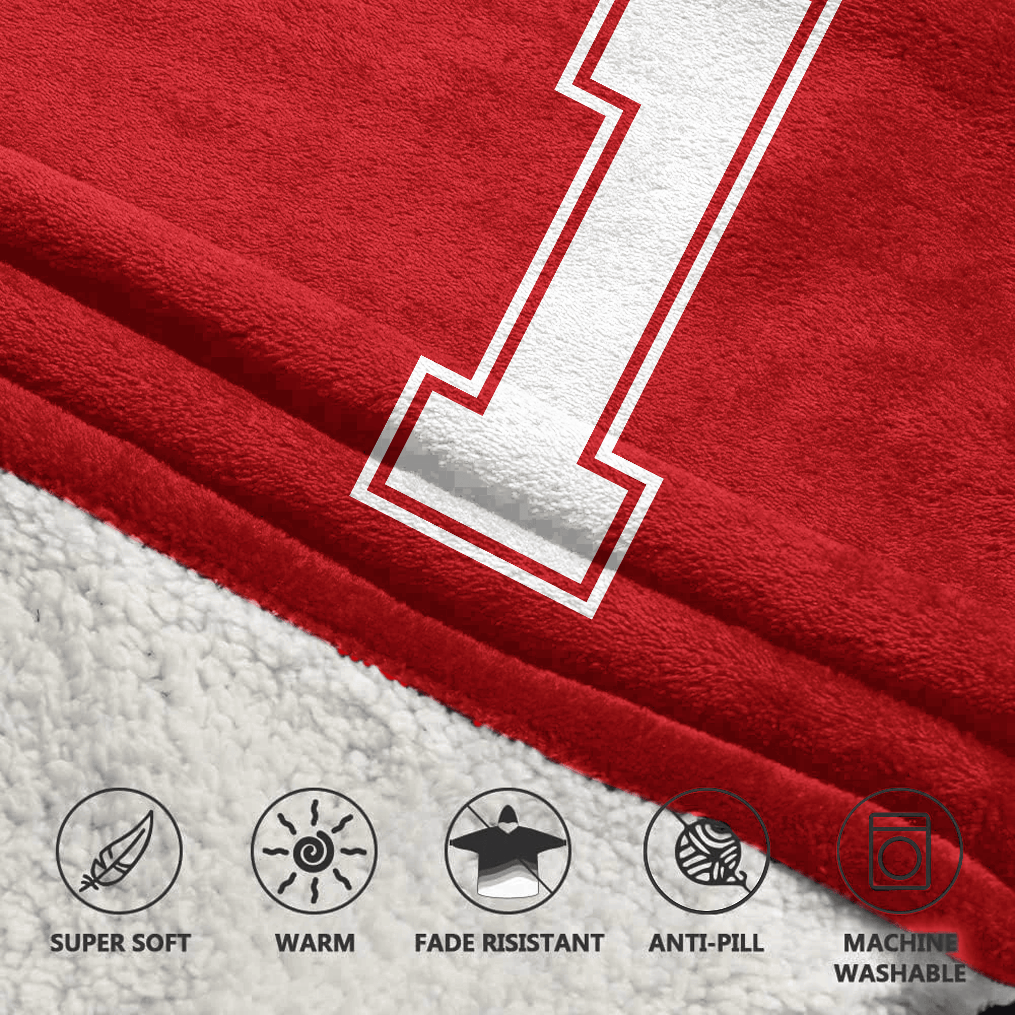 Kid #1 Wisconsin Football Unisex Blanket Hoodie